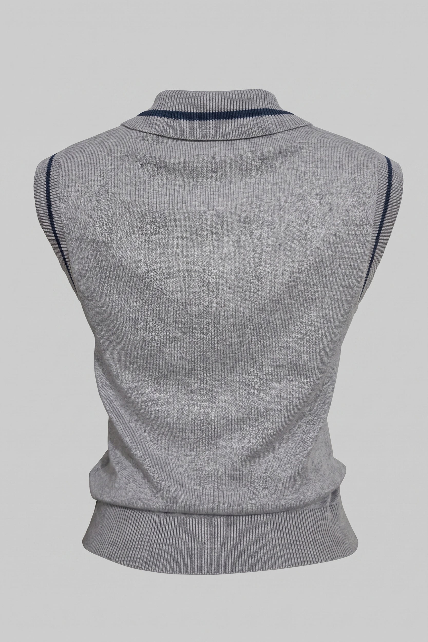 Ladies Sleeveless Knitted Polo Top Women Casual Shirt