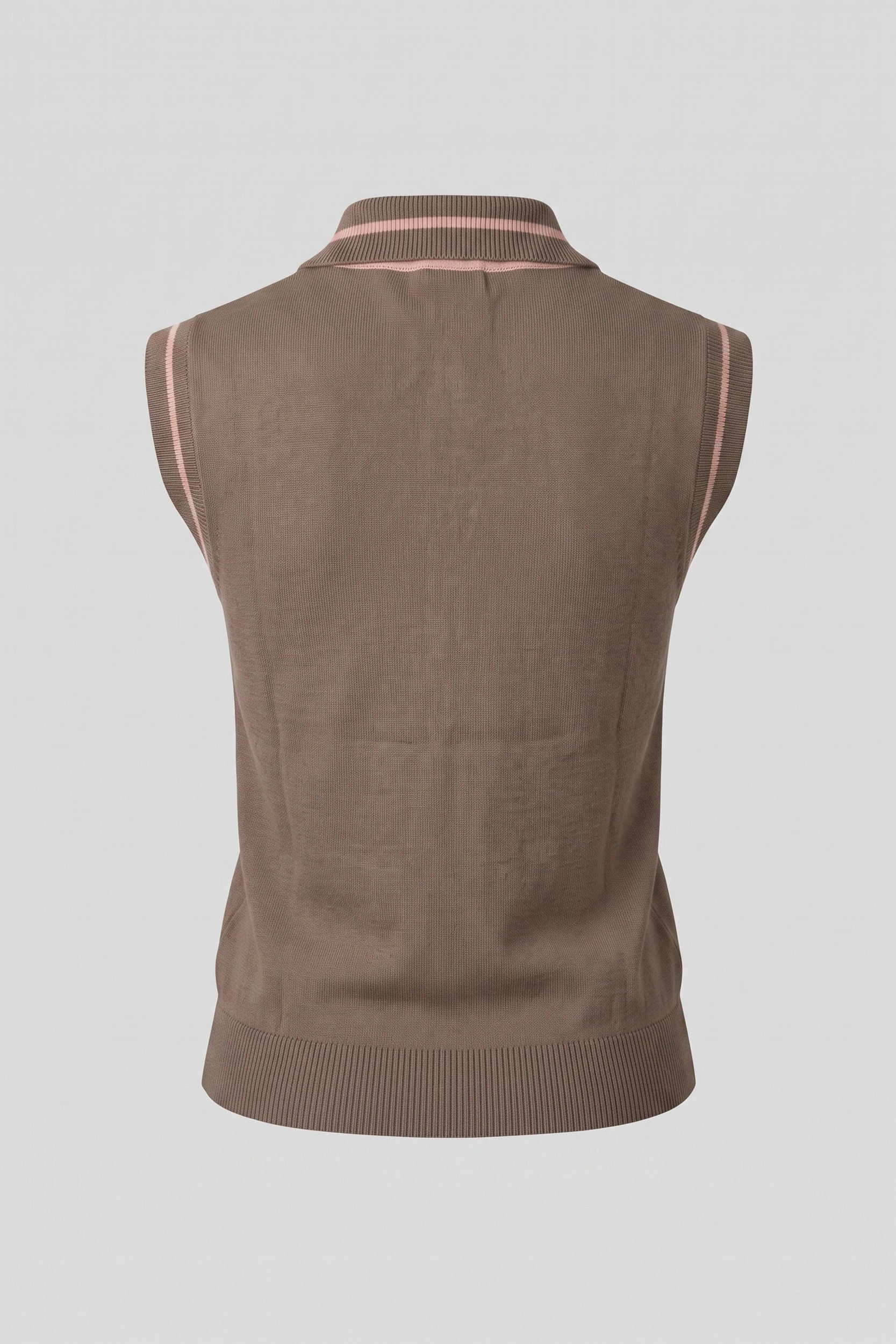 Ladies Sleeveless Knitted Polo Top - Casual Wear
