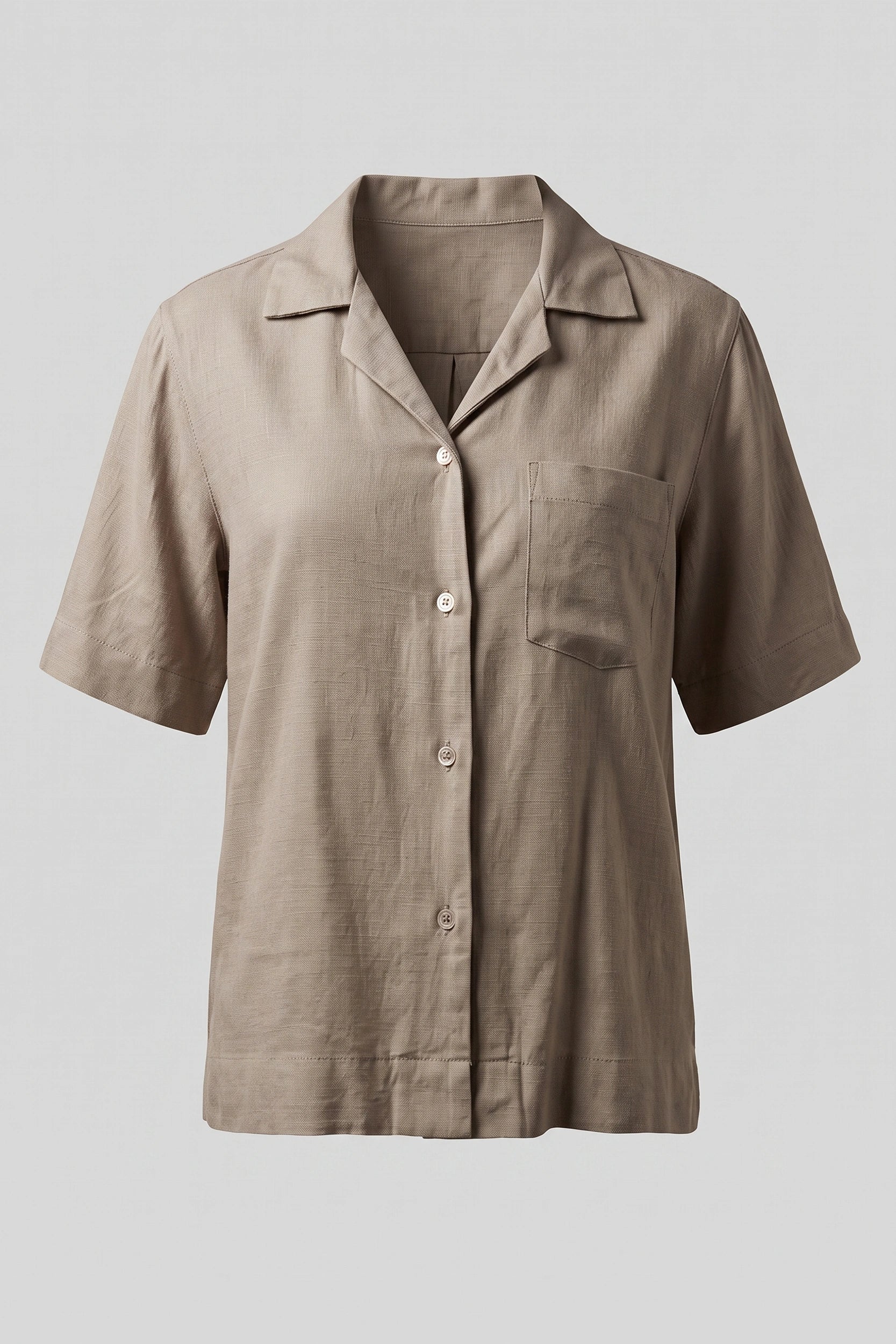 Ladies Soft Linen Polo Shirt Short Sleeve Women Top