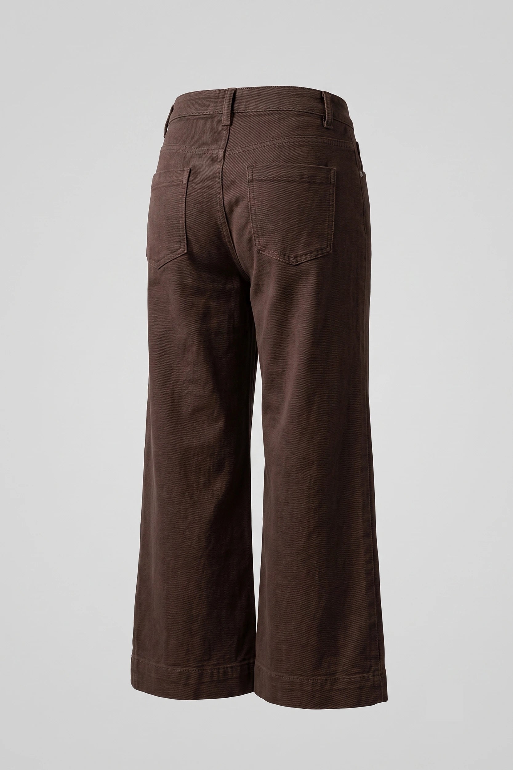 Ladies Wide Leg four Pocket High Rise Slim Hip Trousers