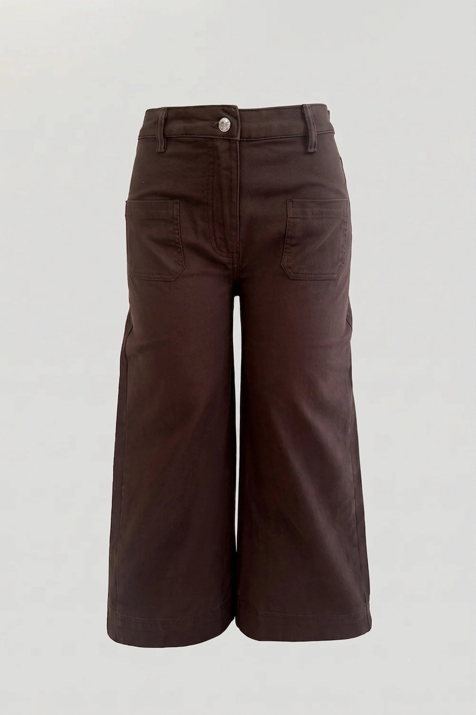 Ladies Wide Leg four Pocket High Rise Slim Hip Trousers
