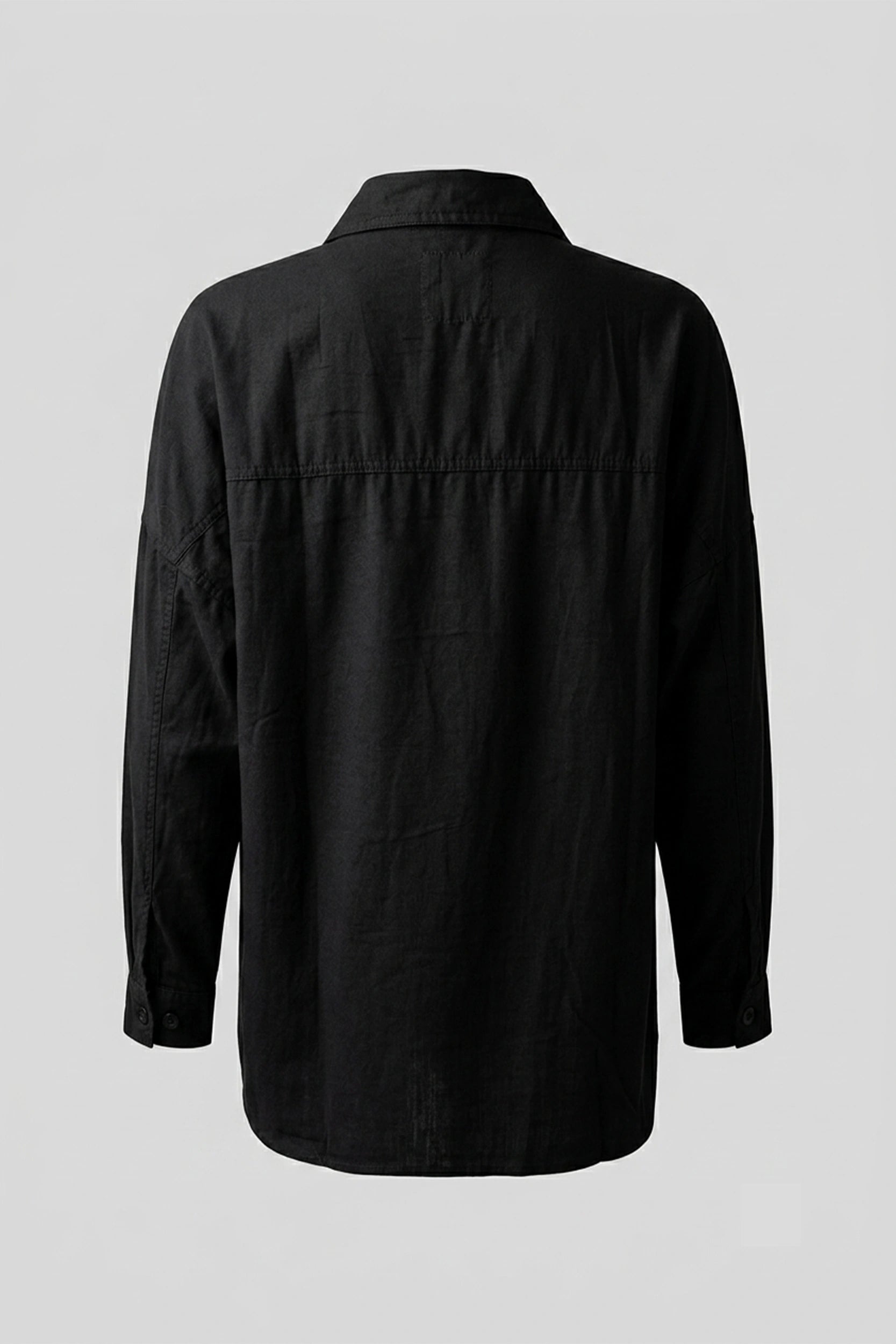 Linen Dropshoulder Oversized Longsleeve Top for Women