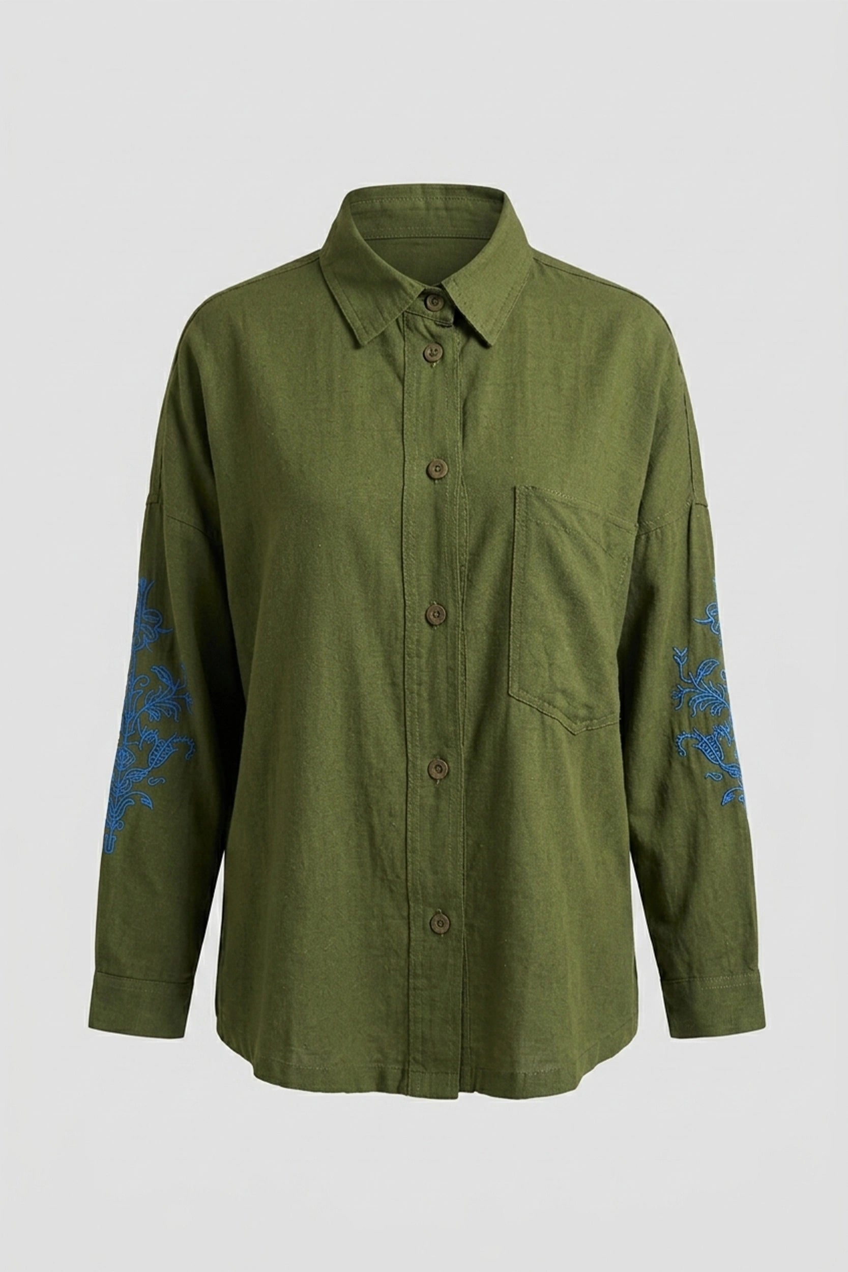 Linen Dropshoulder Oversized Longsleeve Top for Women