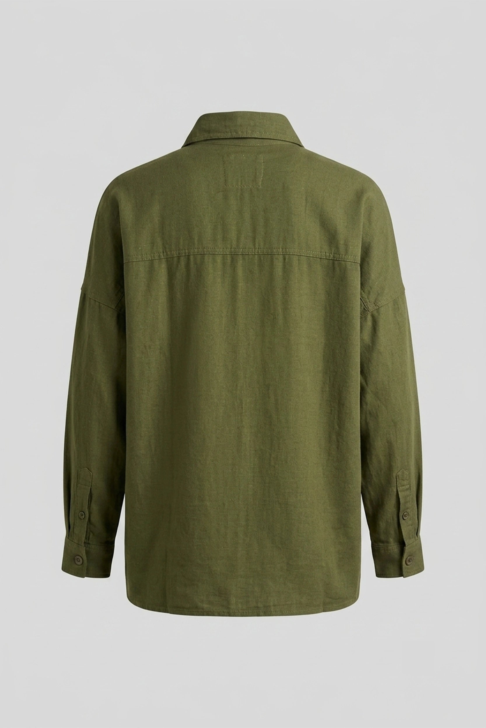 Linen Dropshoulder Oversized Longsleeve Top for Women