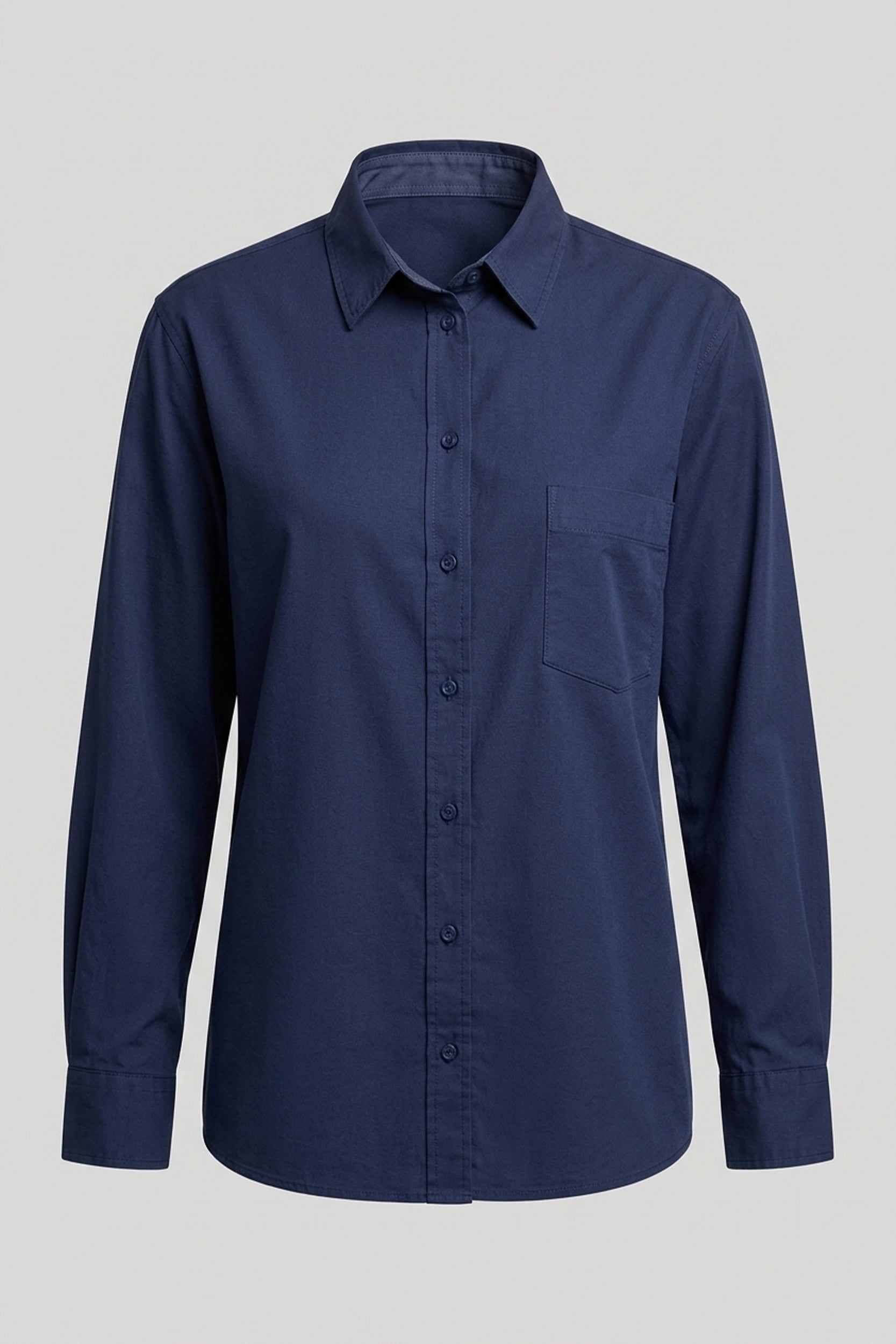 Linen High Density Longsleeve Regular Fit Ladies Shirt