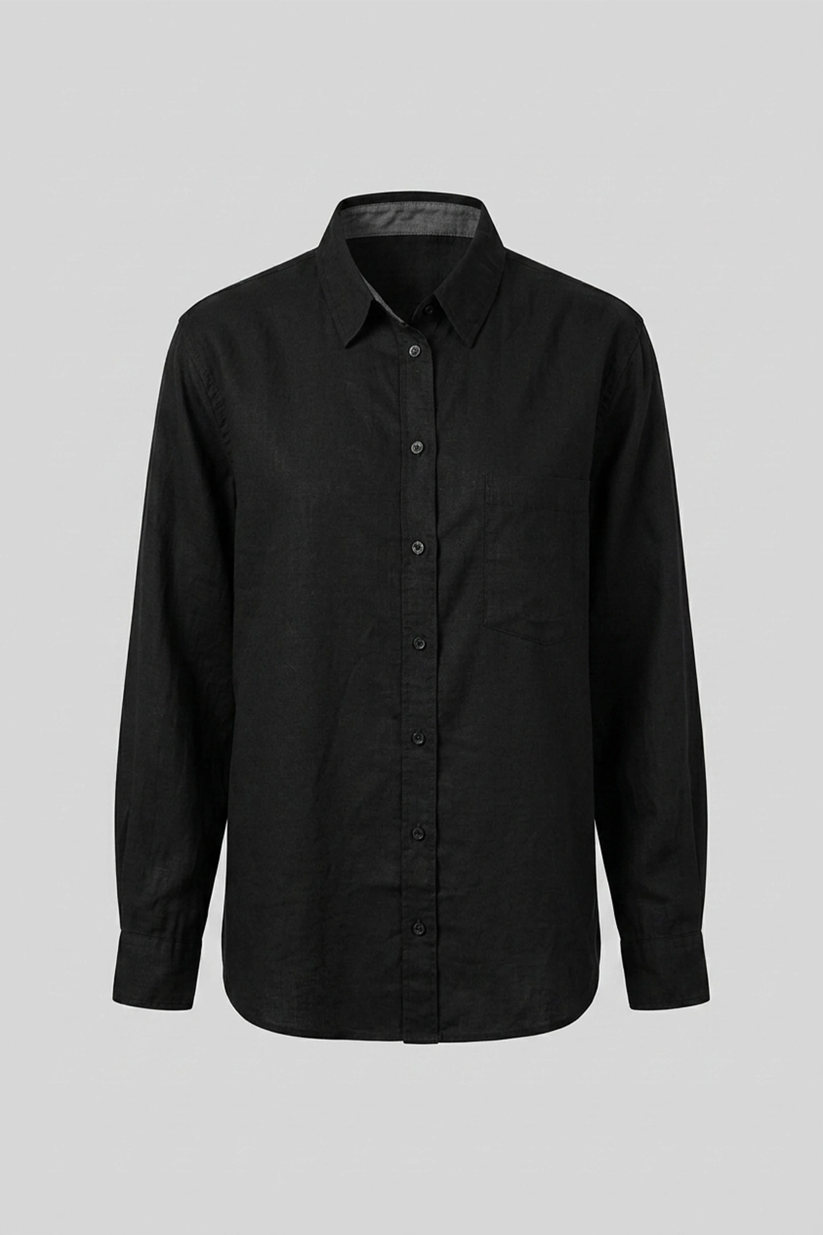 Linen High Density Longsleeve Regular Fit Ladies Shirt