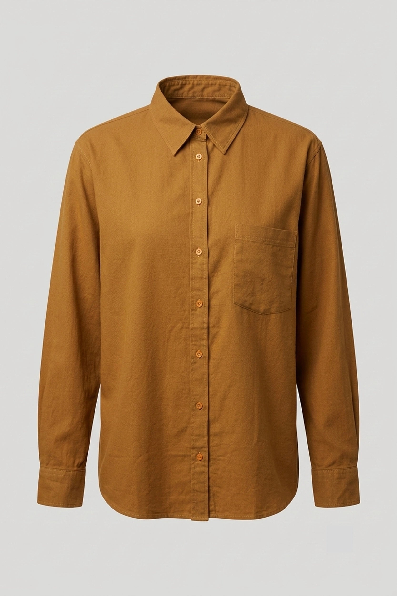 Linen High Density Longsleeve Regular Fit Ladies Shirt