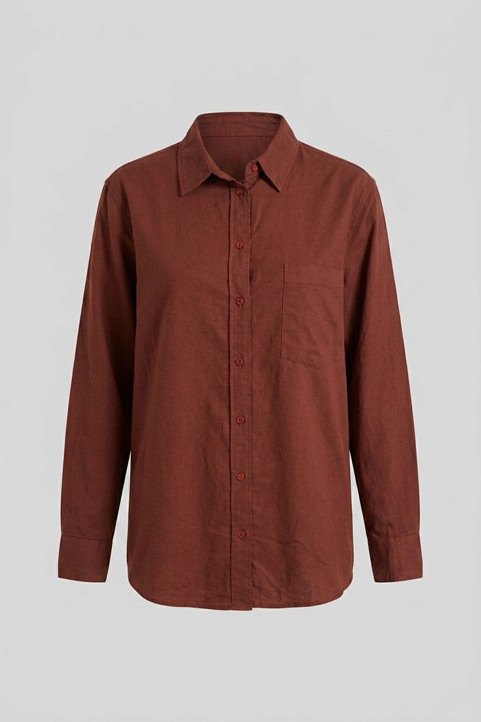 Linen High Density Longsleeve Regular Fit Ladies Shirt