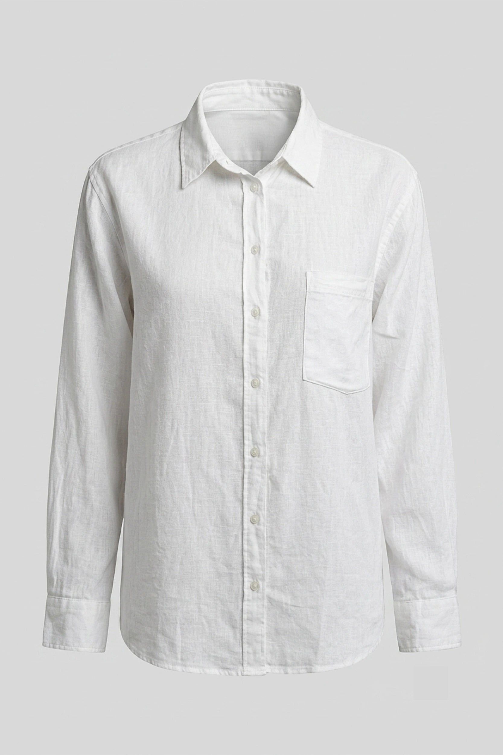 Linen High Density Longsleeve Regular Fit Ladies Shirt