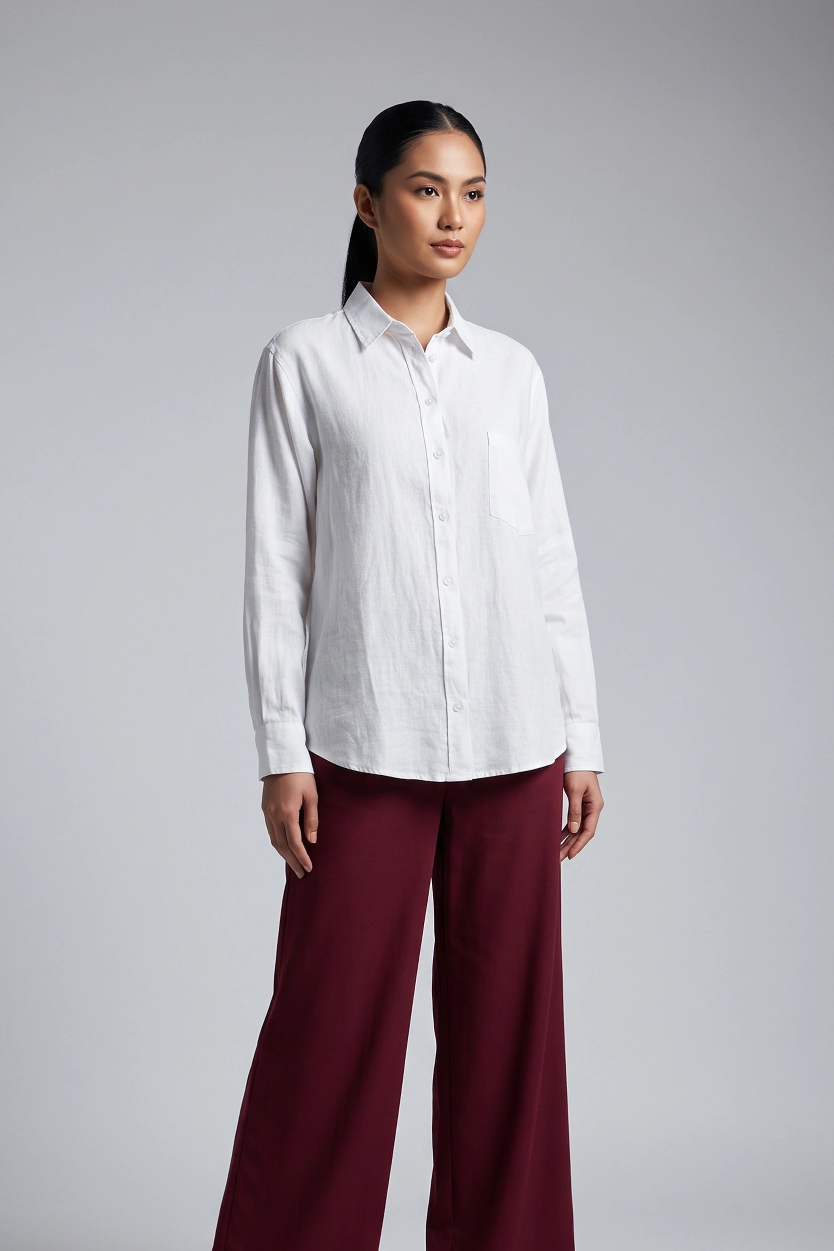 Linen Longsleeve Standard Regular Fit Shirt