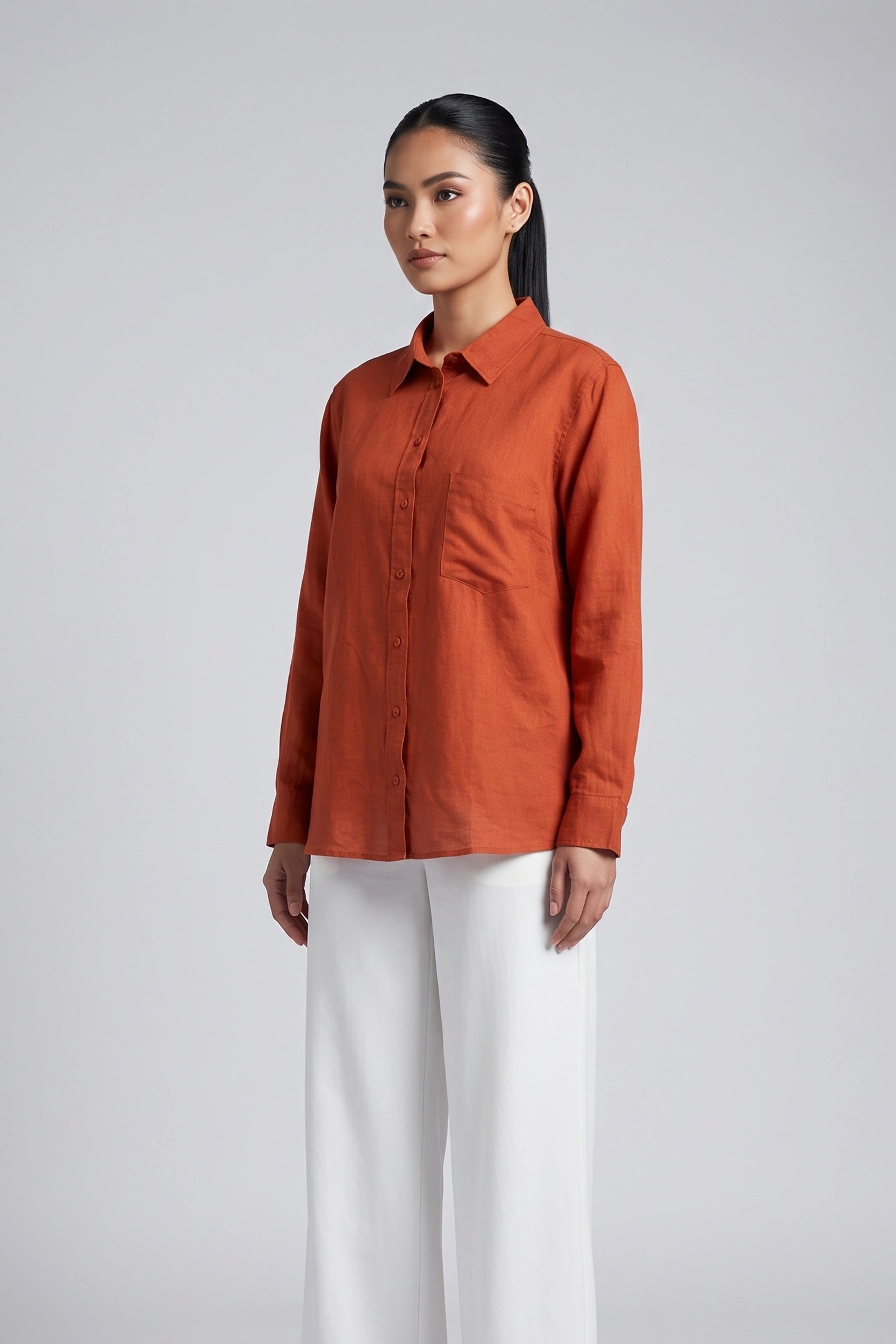 Linen Longsleeve Standard Regular Fit Shirt