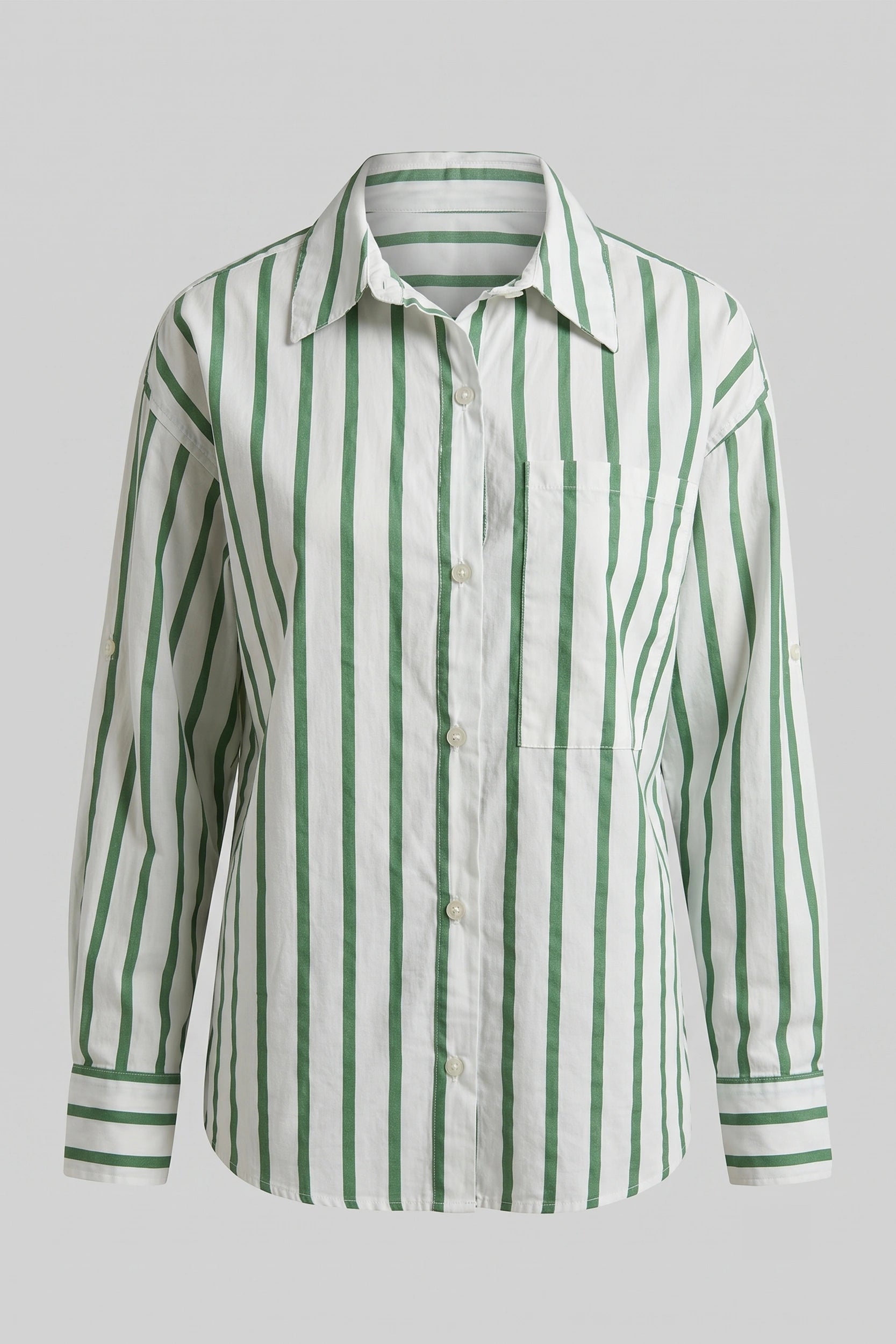 Linen Longsleeve Stripe Ladies Shirt - Casual Everyday