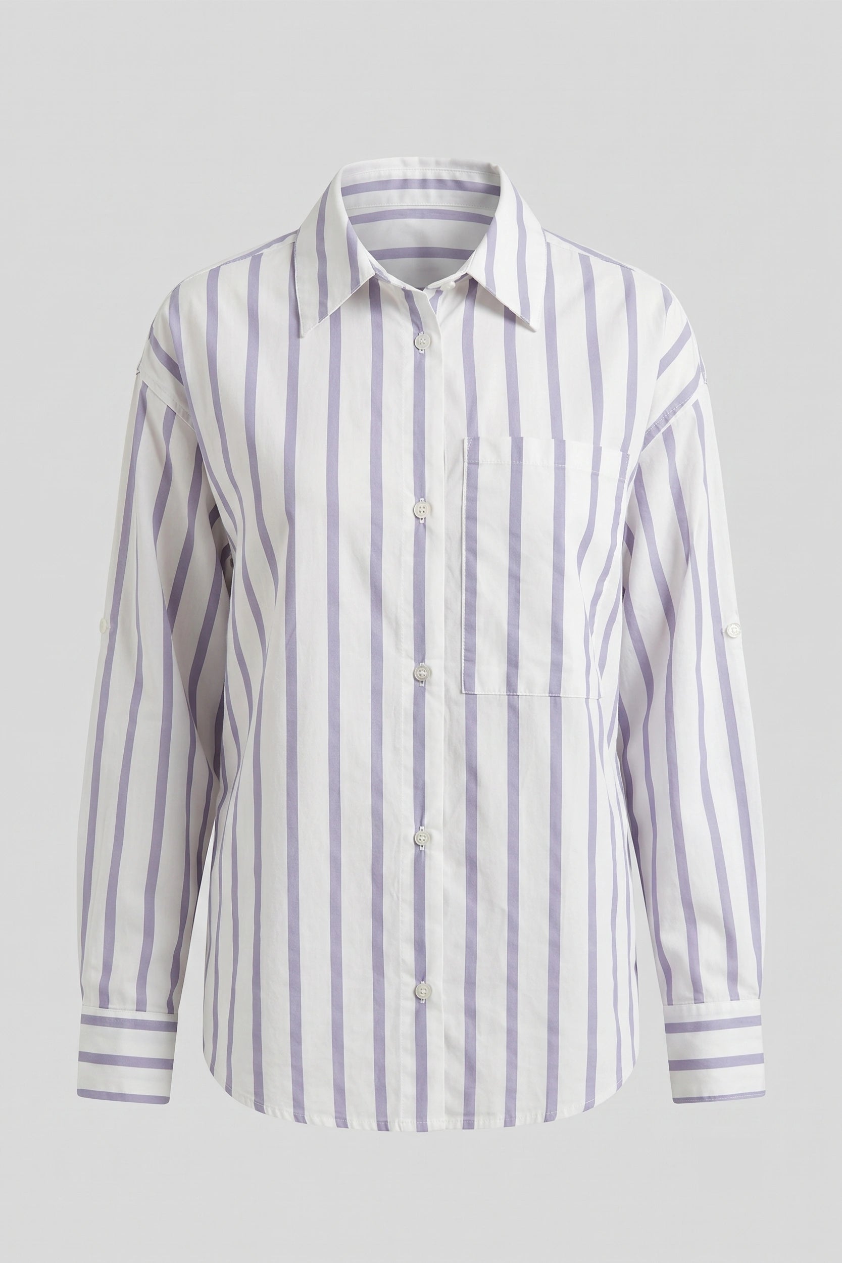 Linen Longsleeve Stripe Ladies Shirt - Casual Everyday
