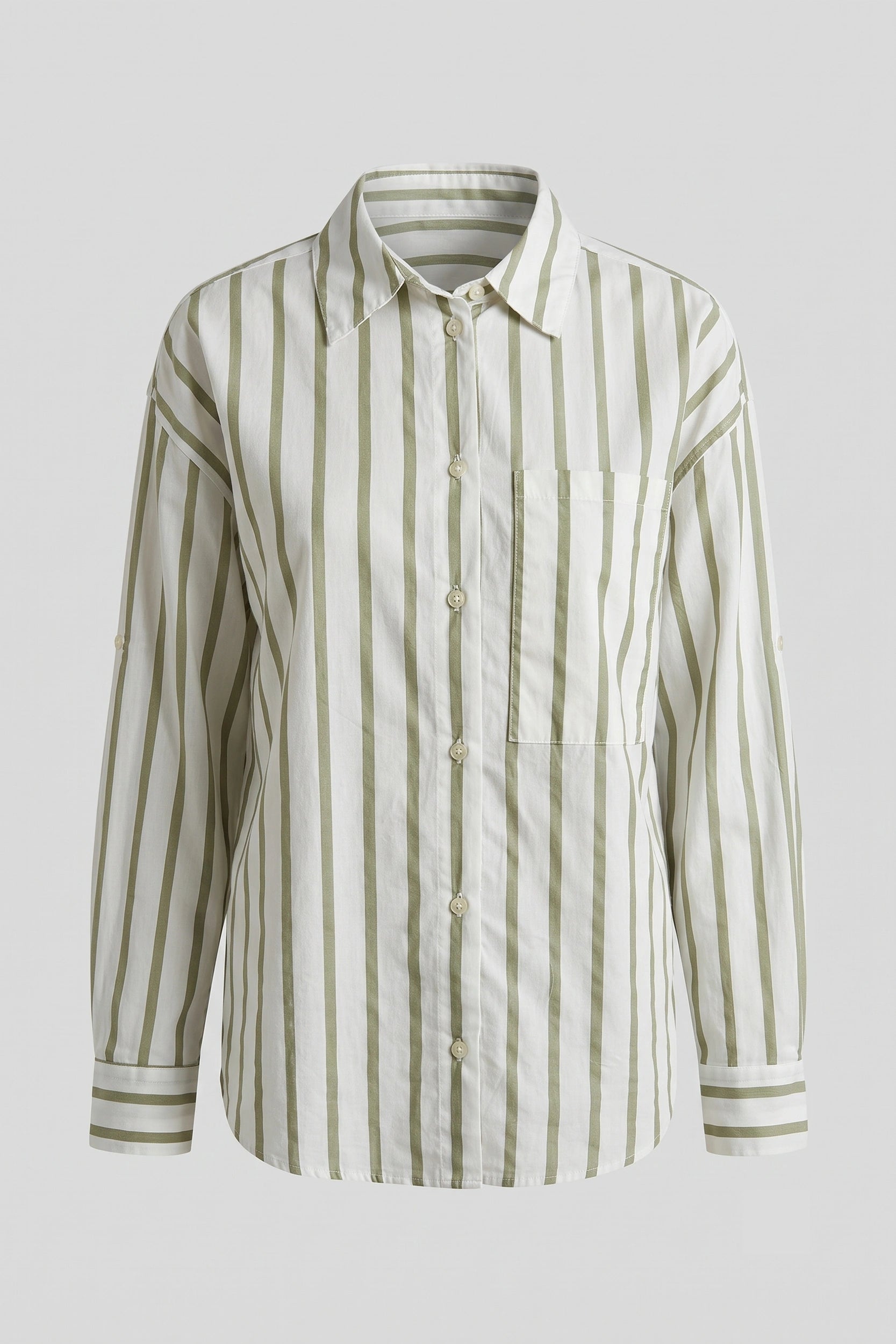 Linen Longsleeve Stripe Ladies Shirt - Casual Everyday