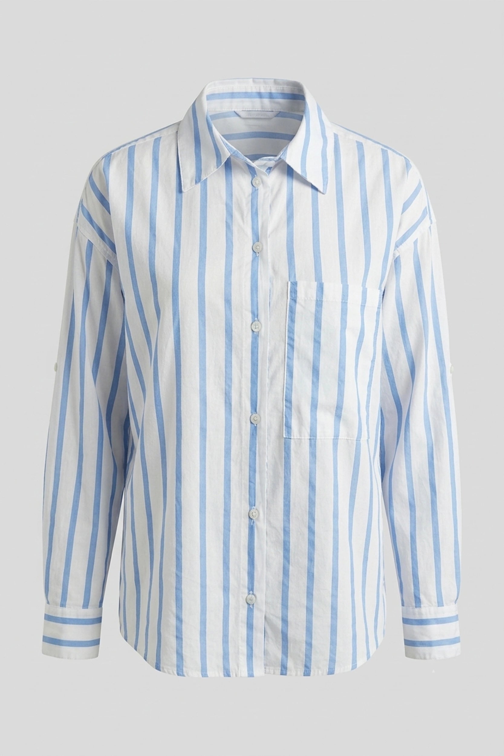 Linen Longsleeve Stripe Ladies Shirt - Casual Everyday