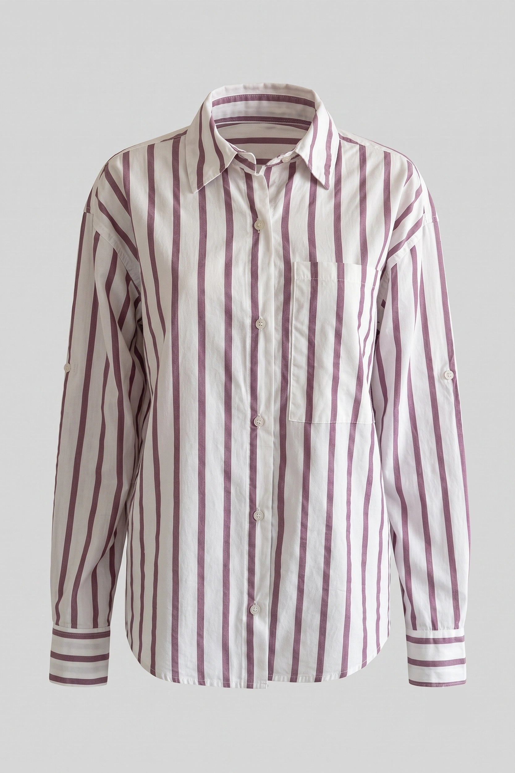 Linen Longsleeve Stripe Ladies Shirt - Casual Everyday