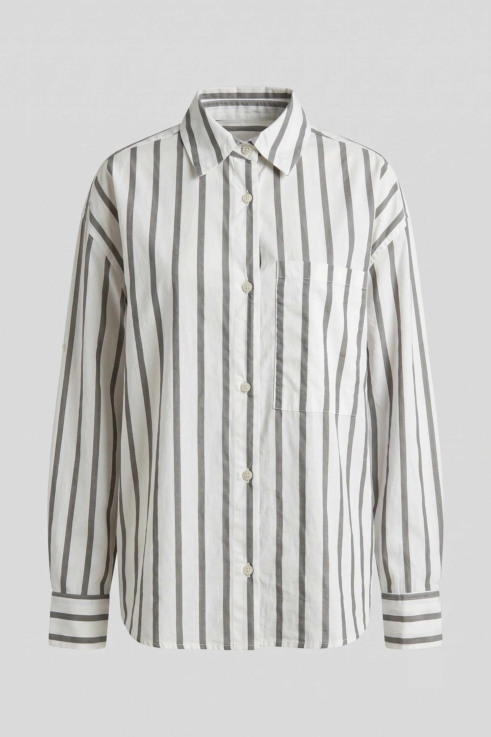 Linen Longsleeve Stripe Ladies Shirt - Casual Everyday