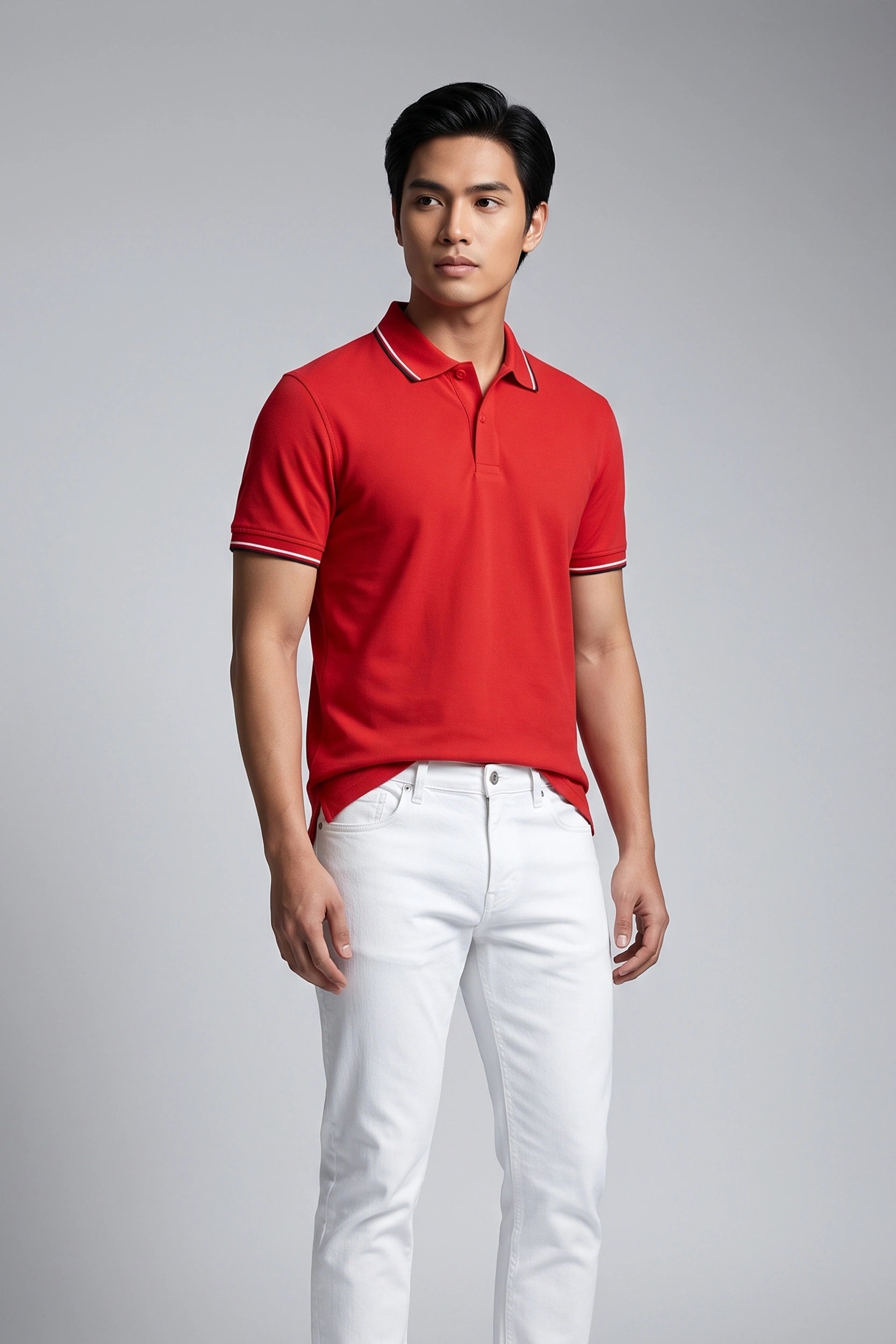 Men's Slim Fit Polo Shirt - Classic Cotton Casual Style