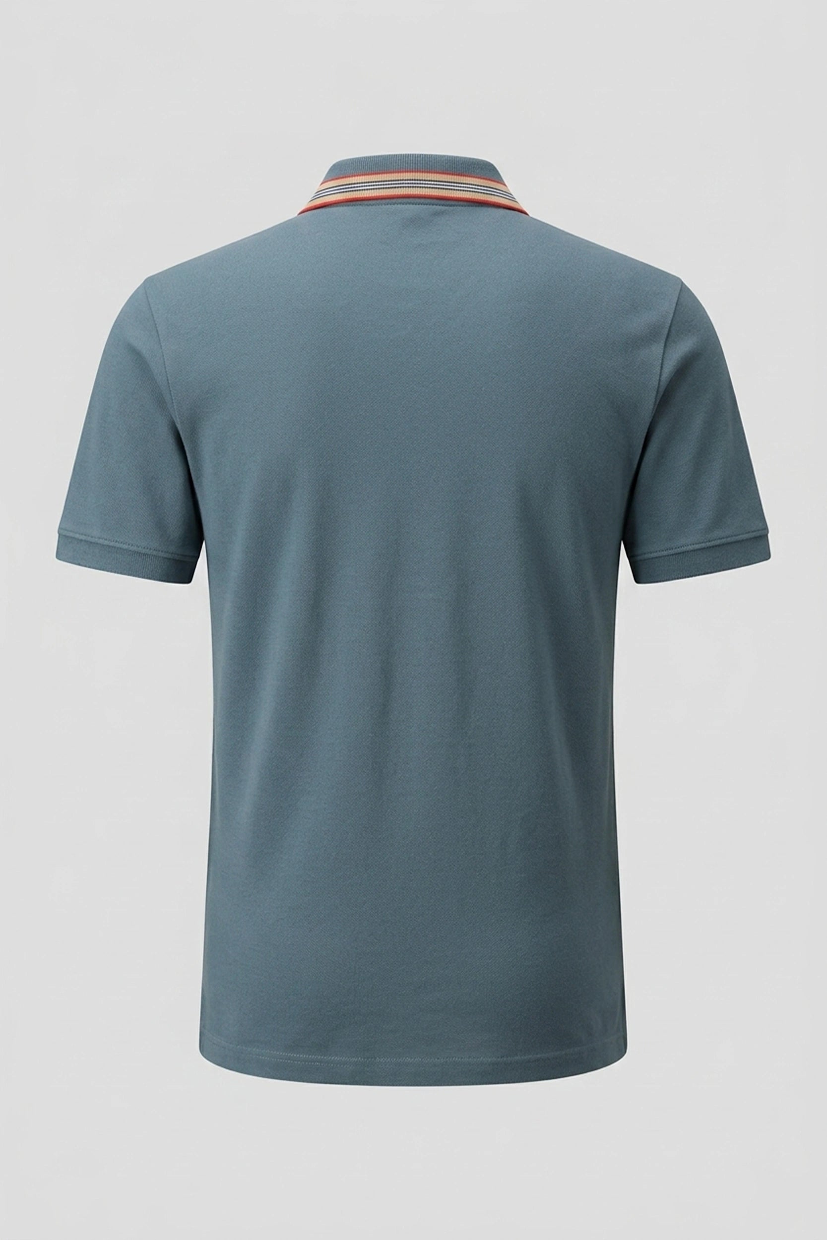 Men's Polo Shirt with Embroidered Badge Detail - Cotton