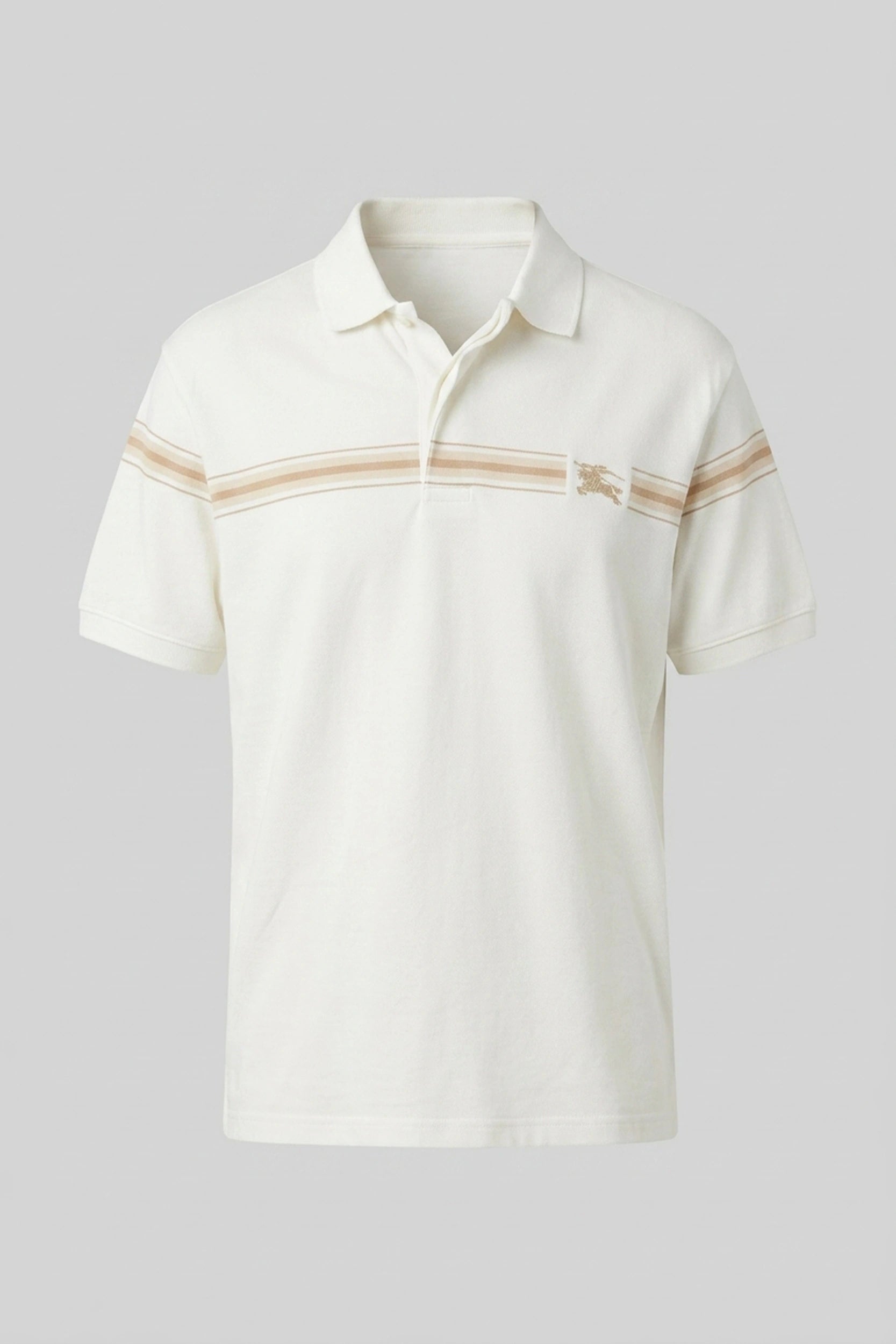Men's Polo Shirt with Lined Collar - Classic Cotton Fit