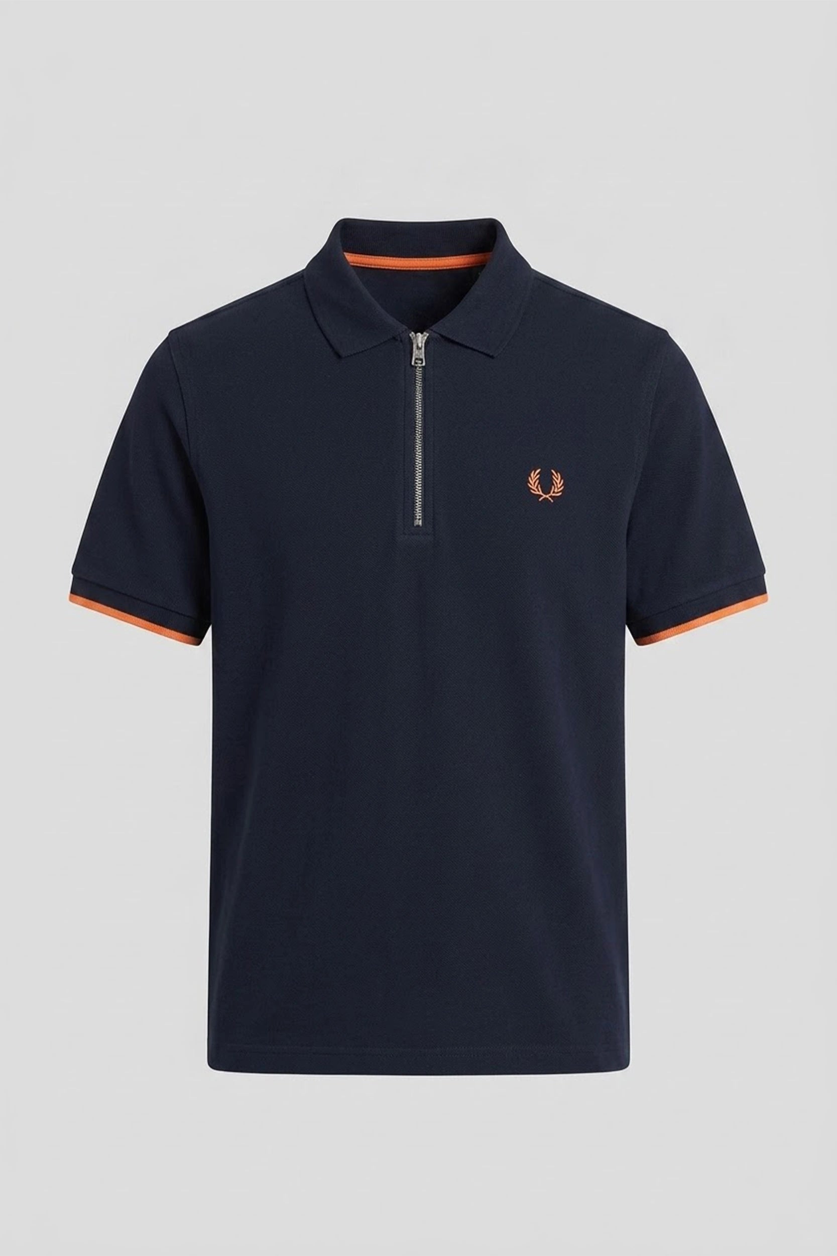 Men's Polo Shirt with Zipper Placket - Casual Style