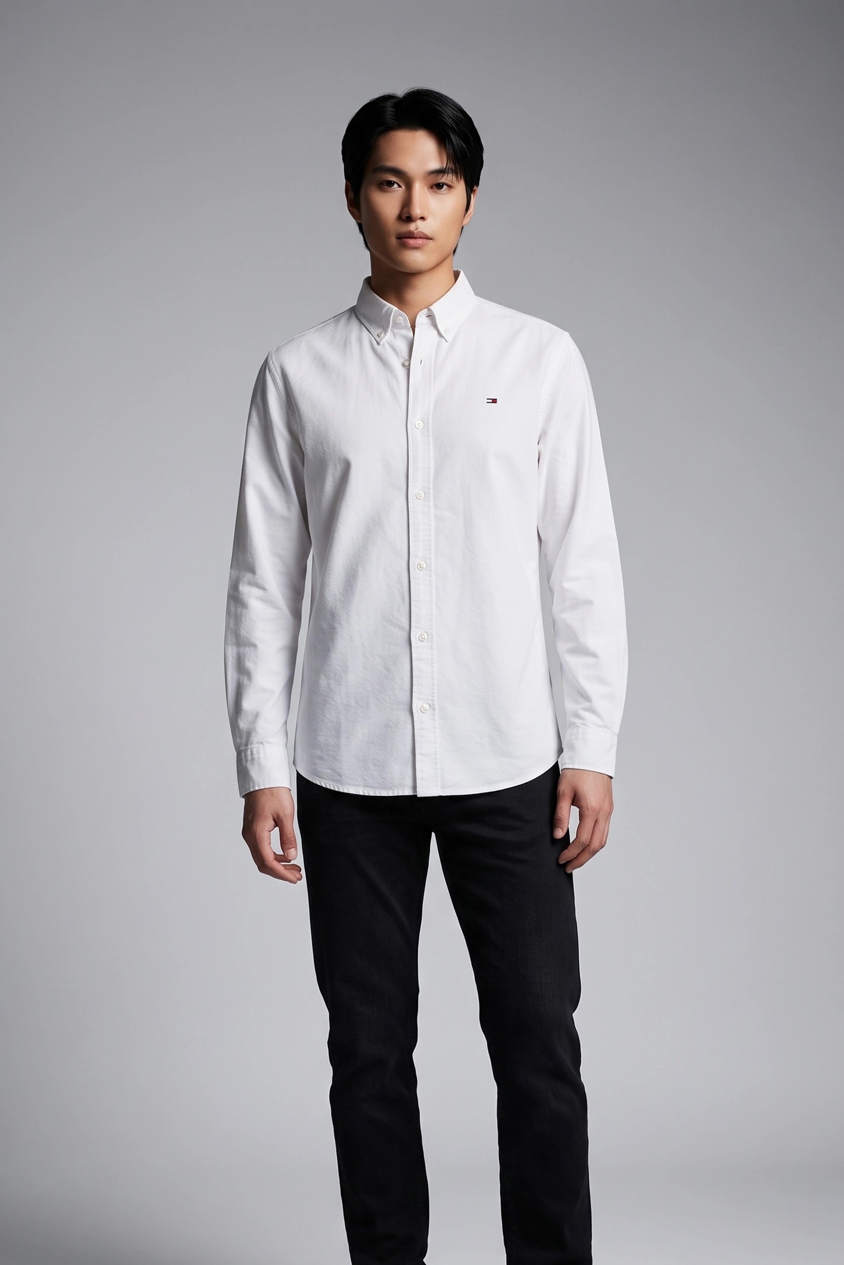 Mens Longsleeve Slim Fit Shirt - Asian Size Casual Top