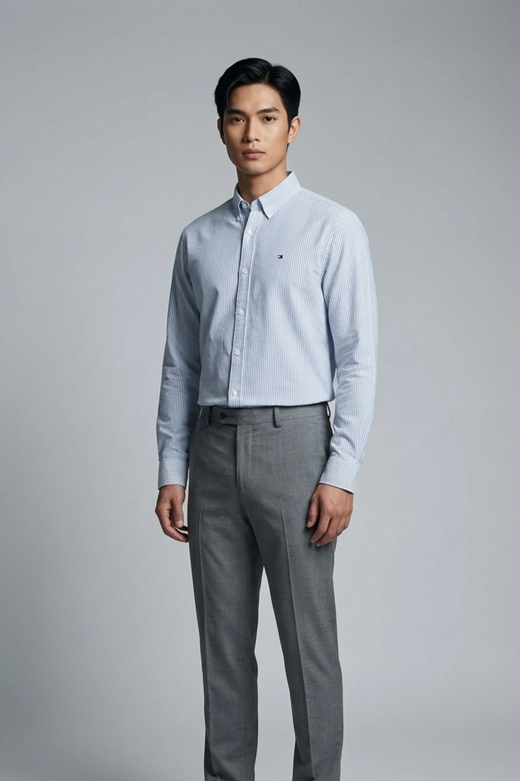 Mens Longsleeve Slim Fit Shirt - Asian Size Casual Top