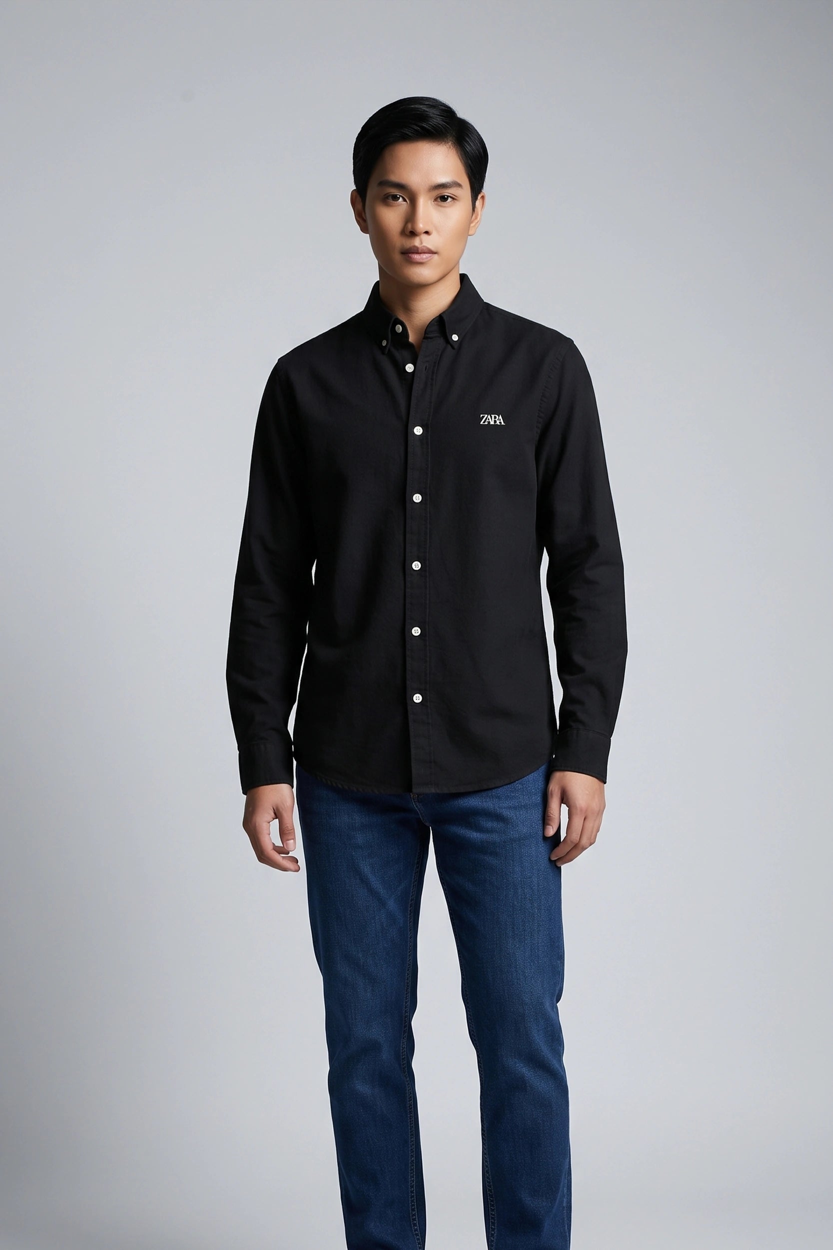 Mens Longsleeve Slim Fit Shirt - Asian Size Casual Wear
