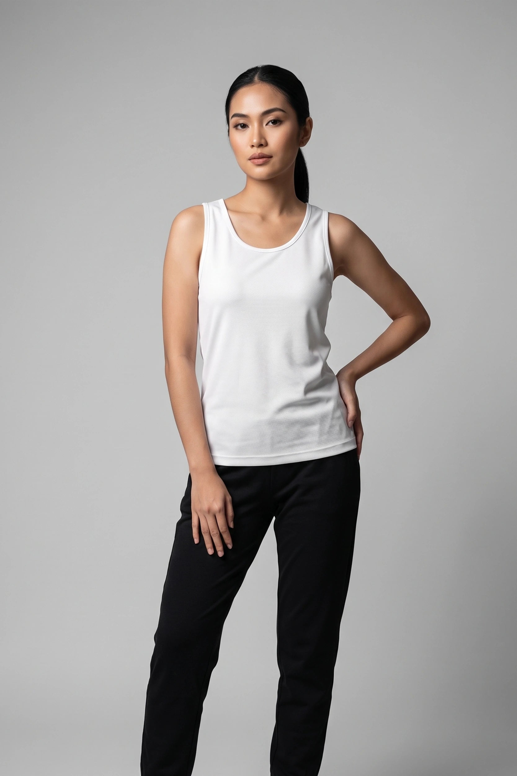 Mesh Fabric Women Sports Tank Top - Breathable Activewear