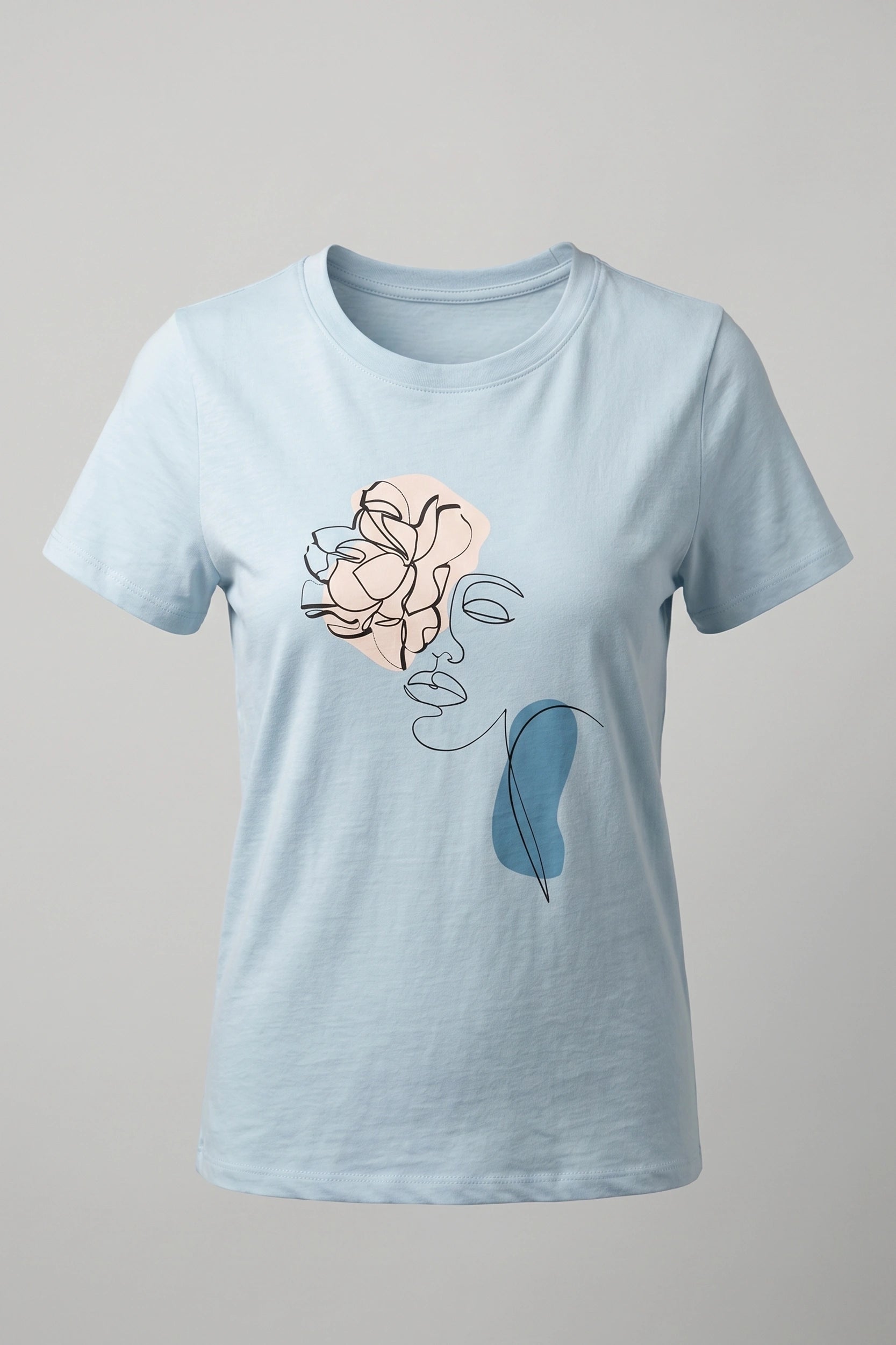 Women's Minimalist Line Art Graphic Tee