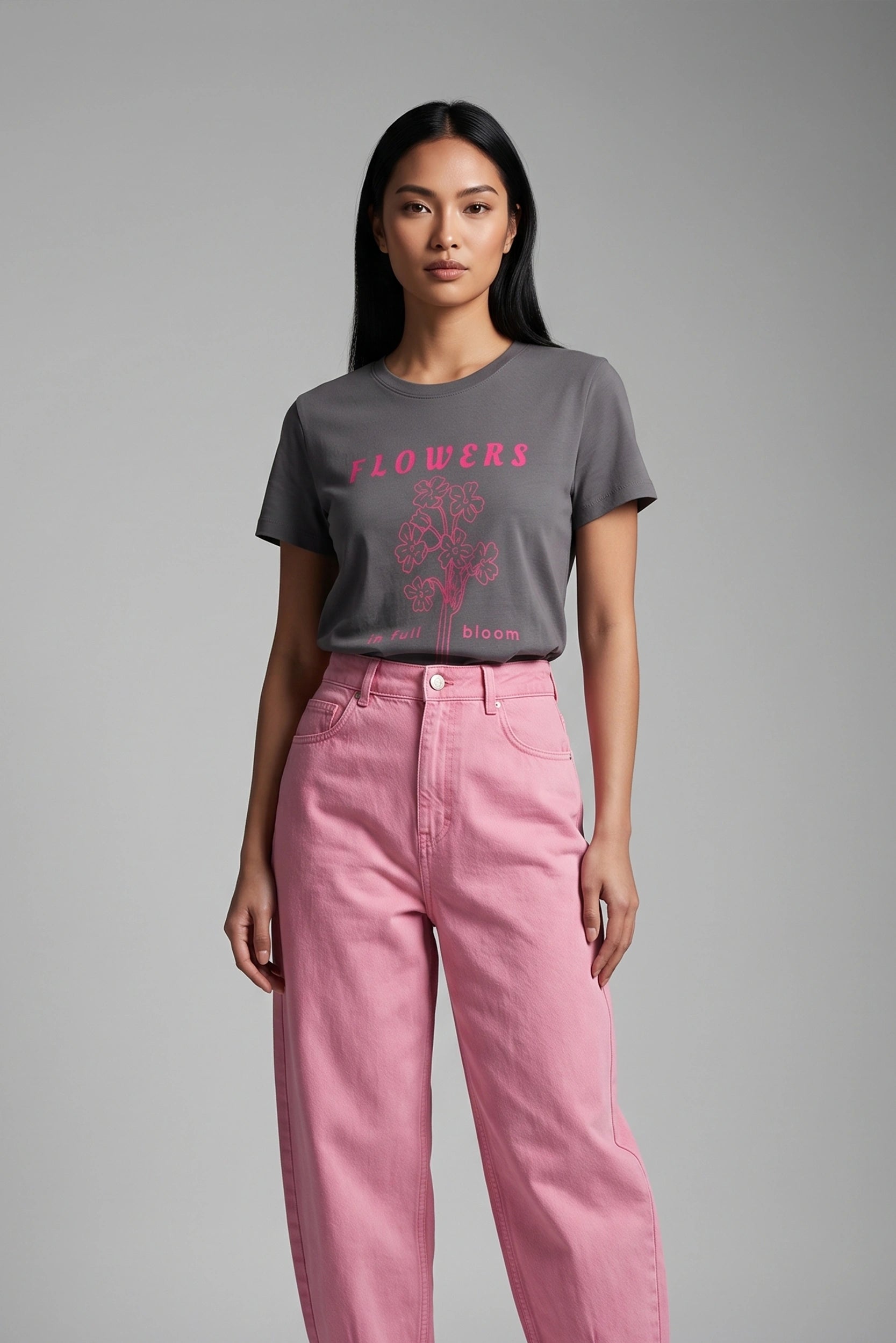 Perfect Tea Ladies T-Shirt - Flower Graphic Print Design