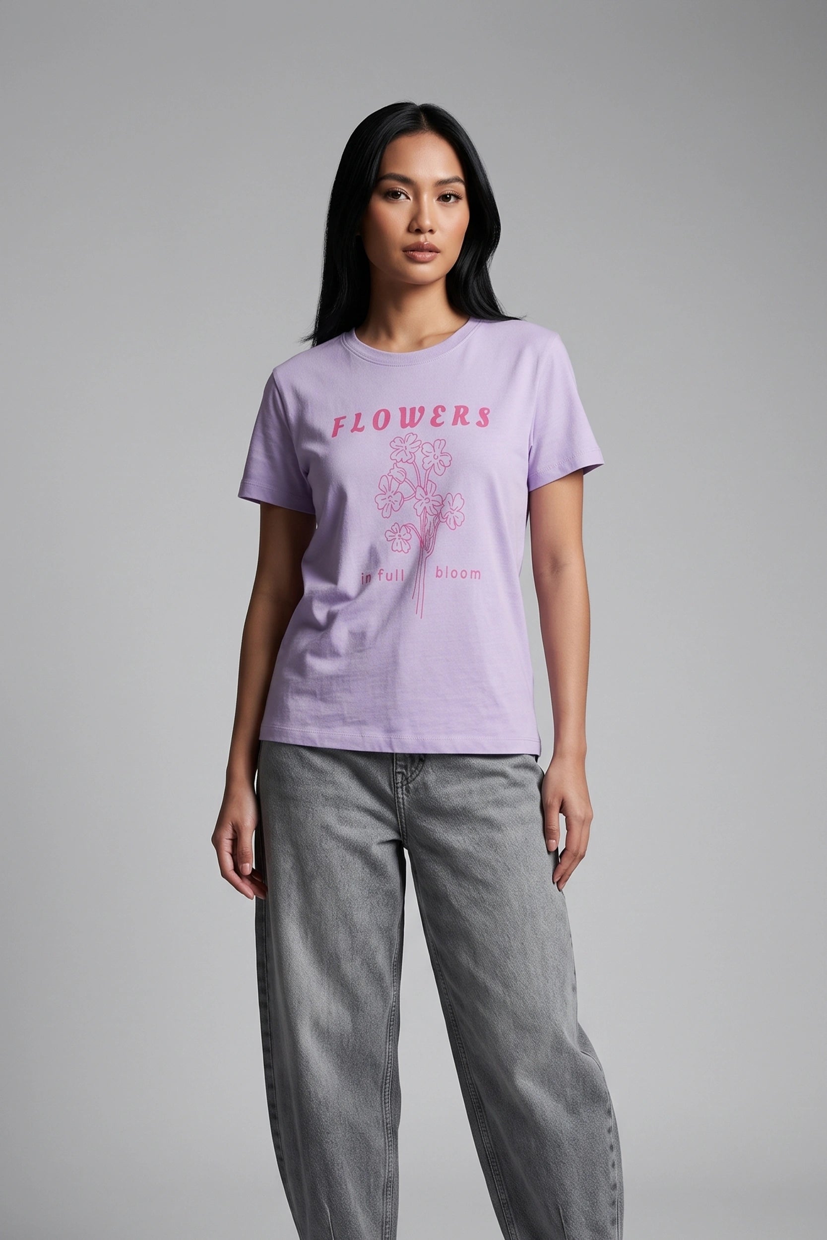 Perfect Tea Ladies T-Shirt - Flower Graphic Print Design