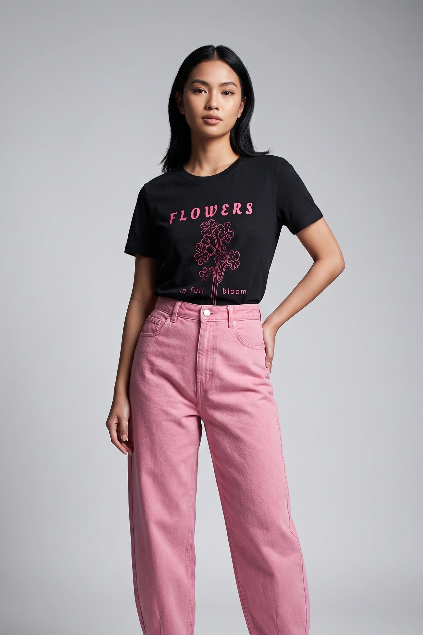 Perfect Tea Ladies T-Shirt - Flower Graphic Print Design