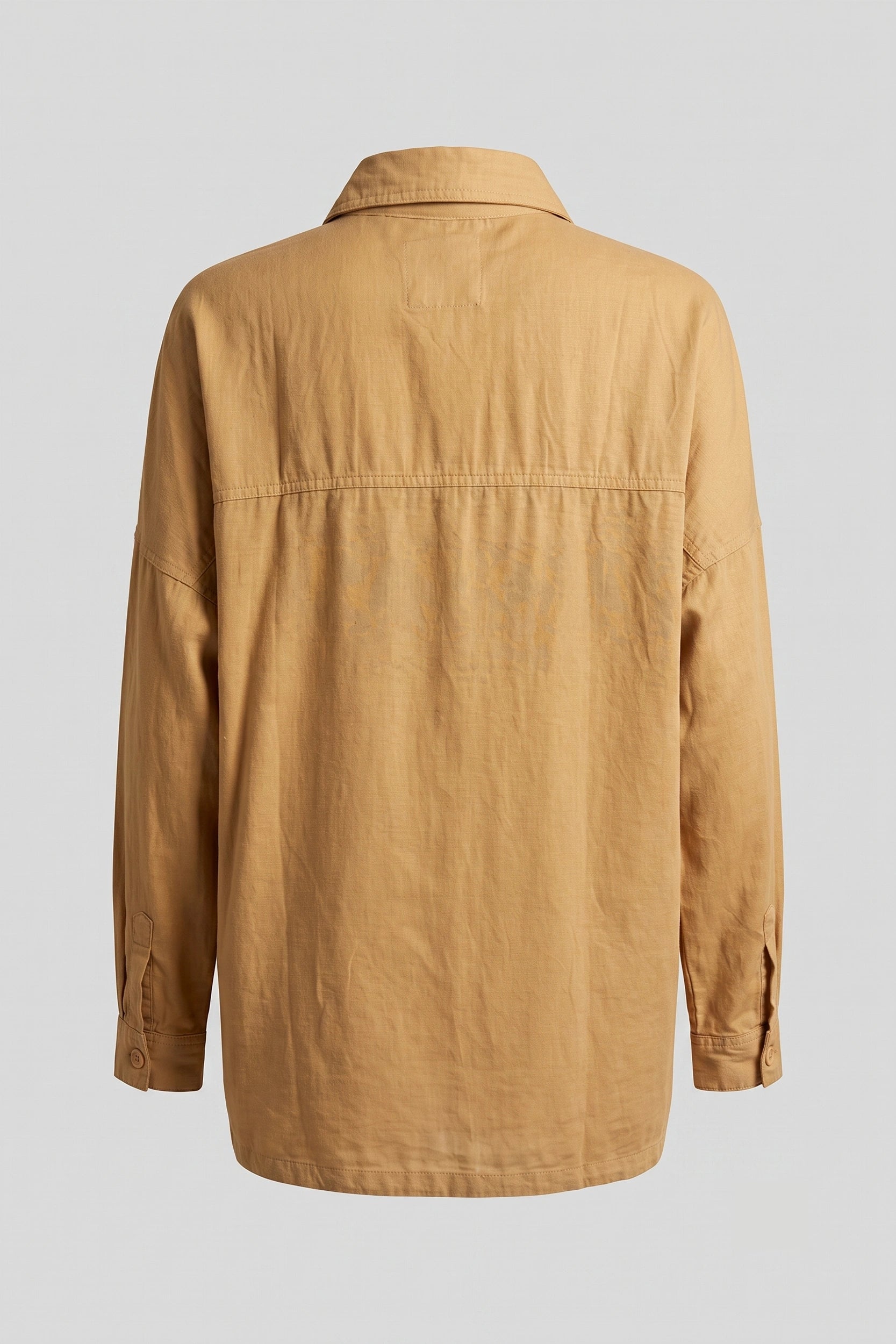 Plain Linen Dropshoulder Oversized Longsleeve Top for Women
