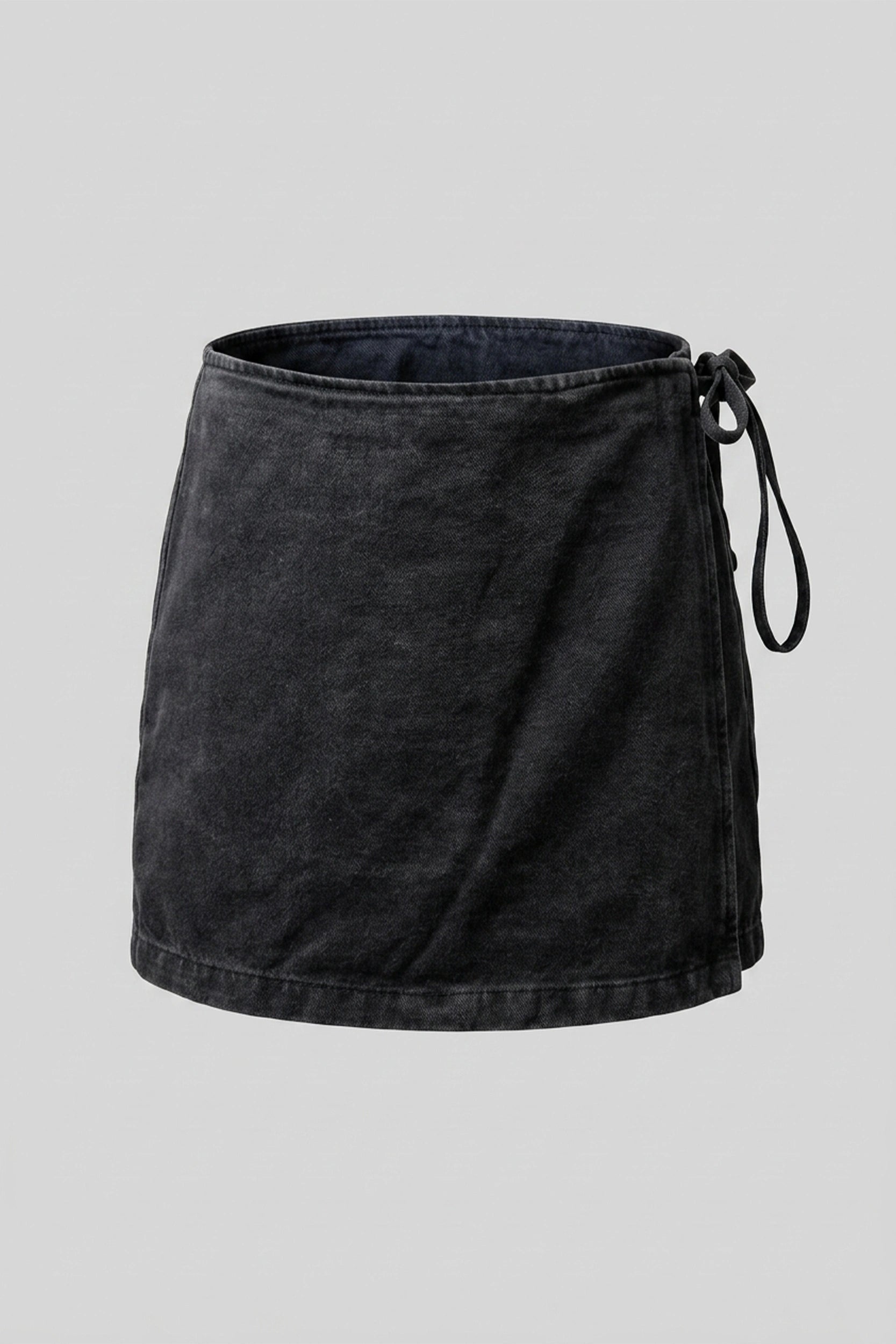 Ladies Denim Wrap Skort High Waist Women's Skirt Short