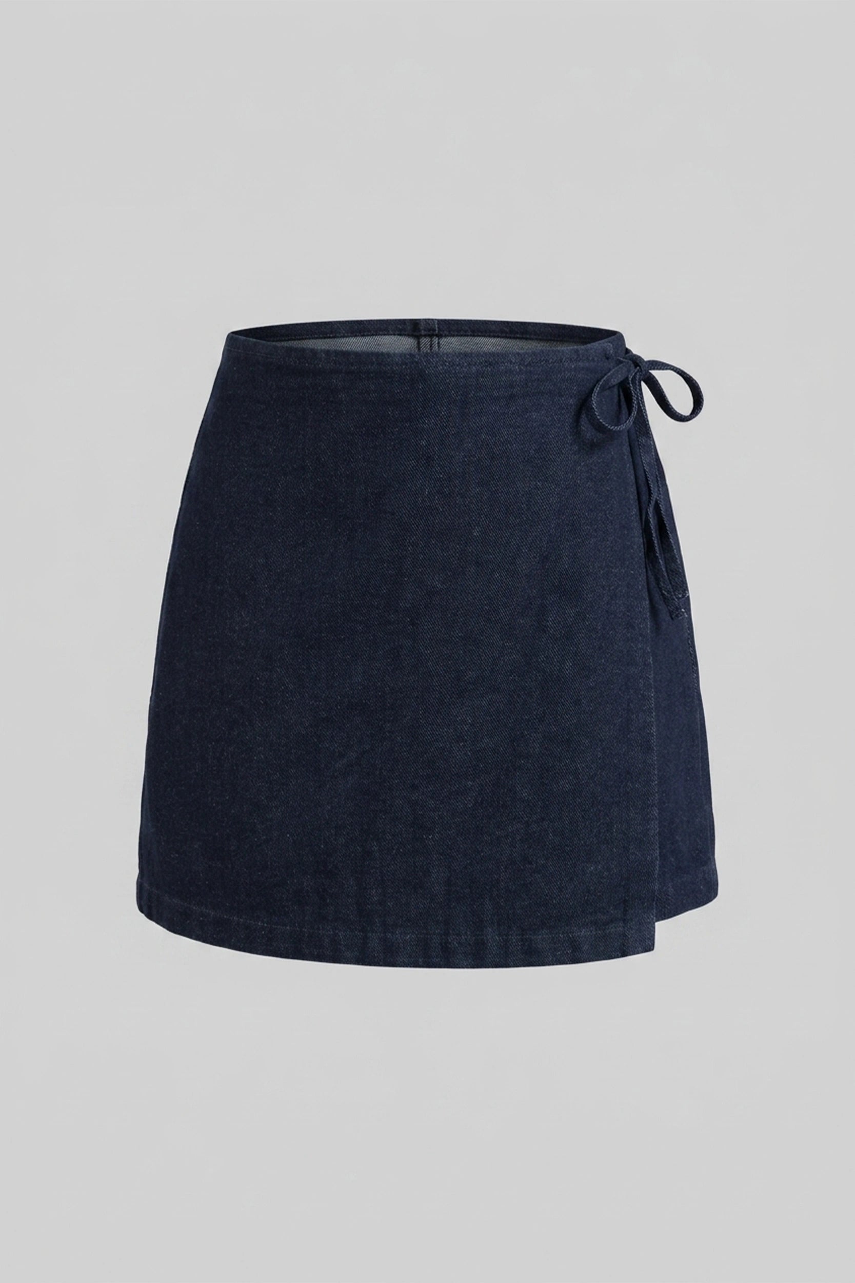 Ladies Denim Wrap Skort High Waist Women's Skirt Short
