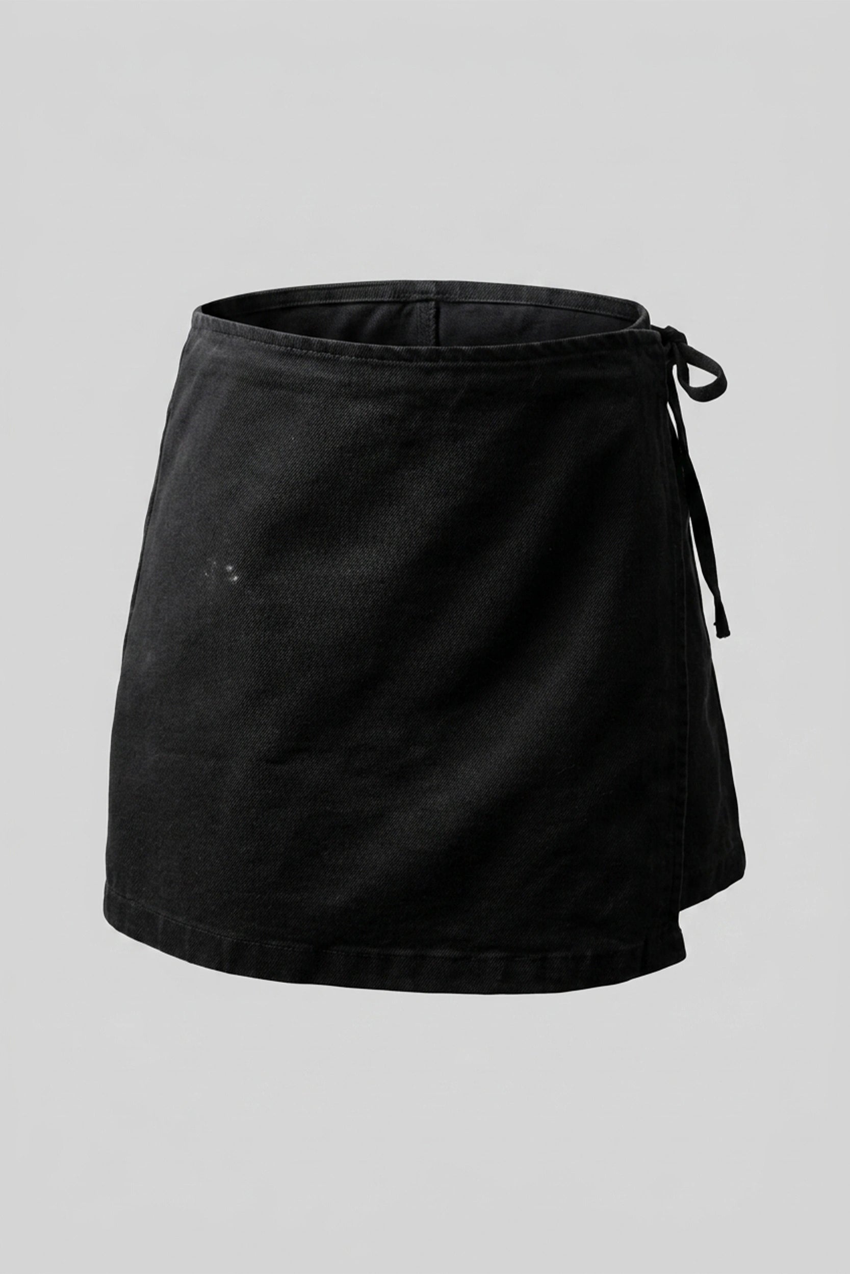 Ladies Denim Wrap Skort High Waist Women's Skirt Short