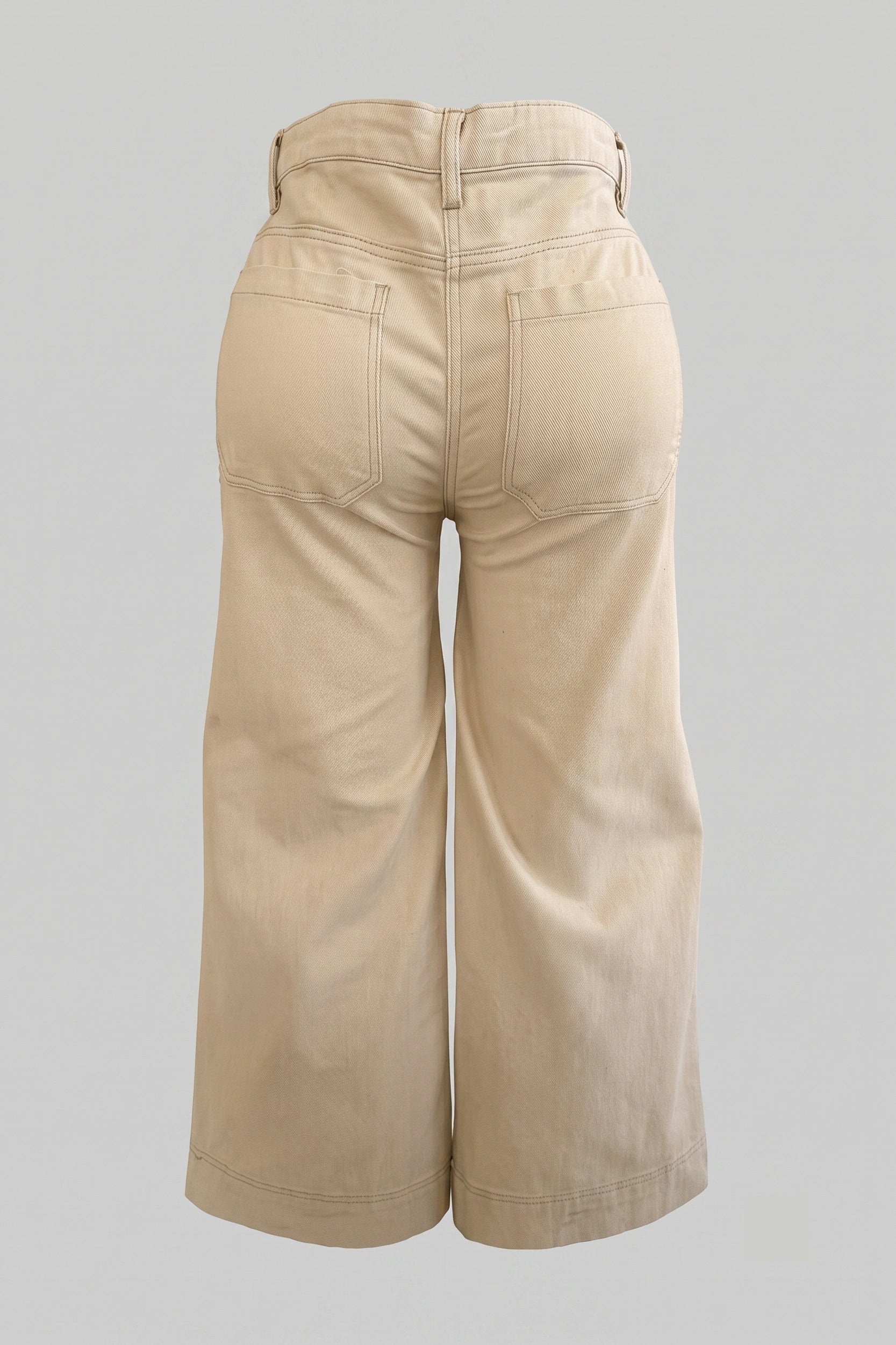 Ladies Wide Leg four Pocket High Rise Slim Hip Trousers
