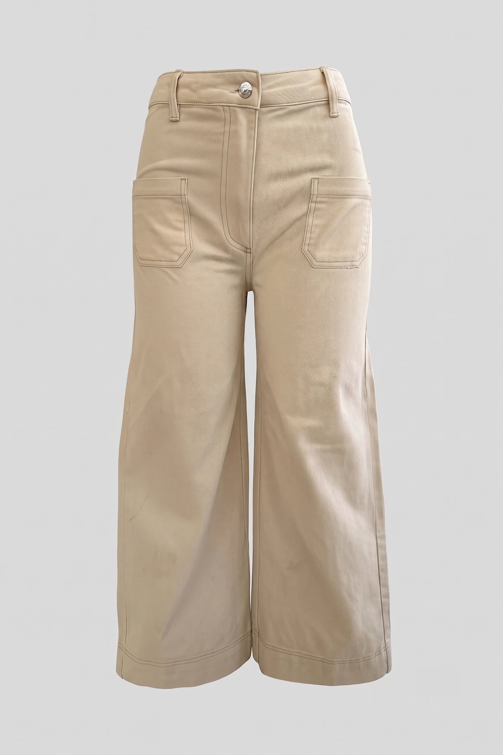Ladies Wide Leg four Pocket High Rise Slim Hip Trousers