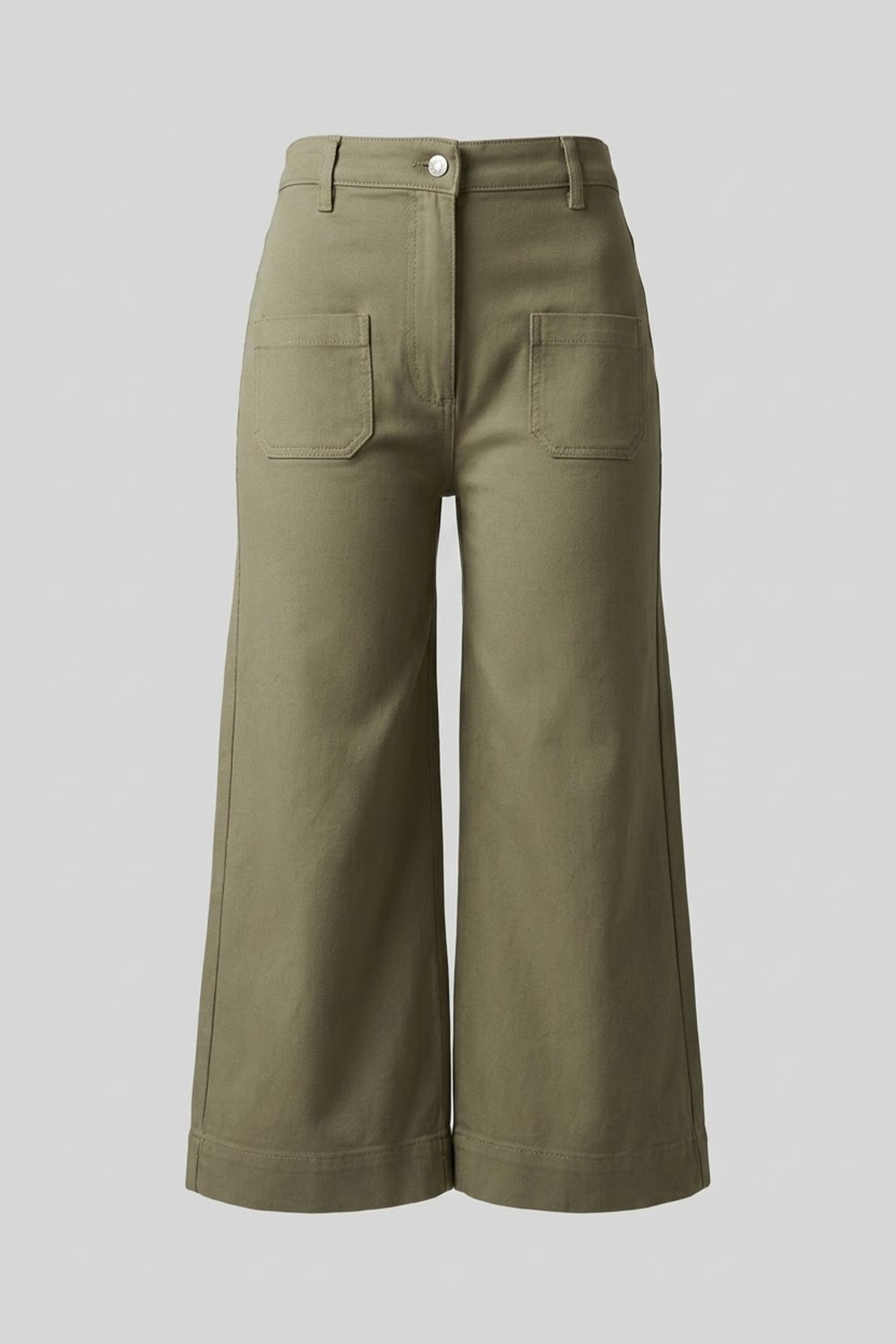 Ladies Wide Leg four Pocket High Rise Slim Hip Trousers