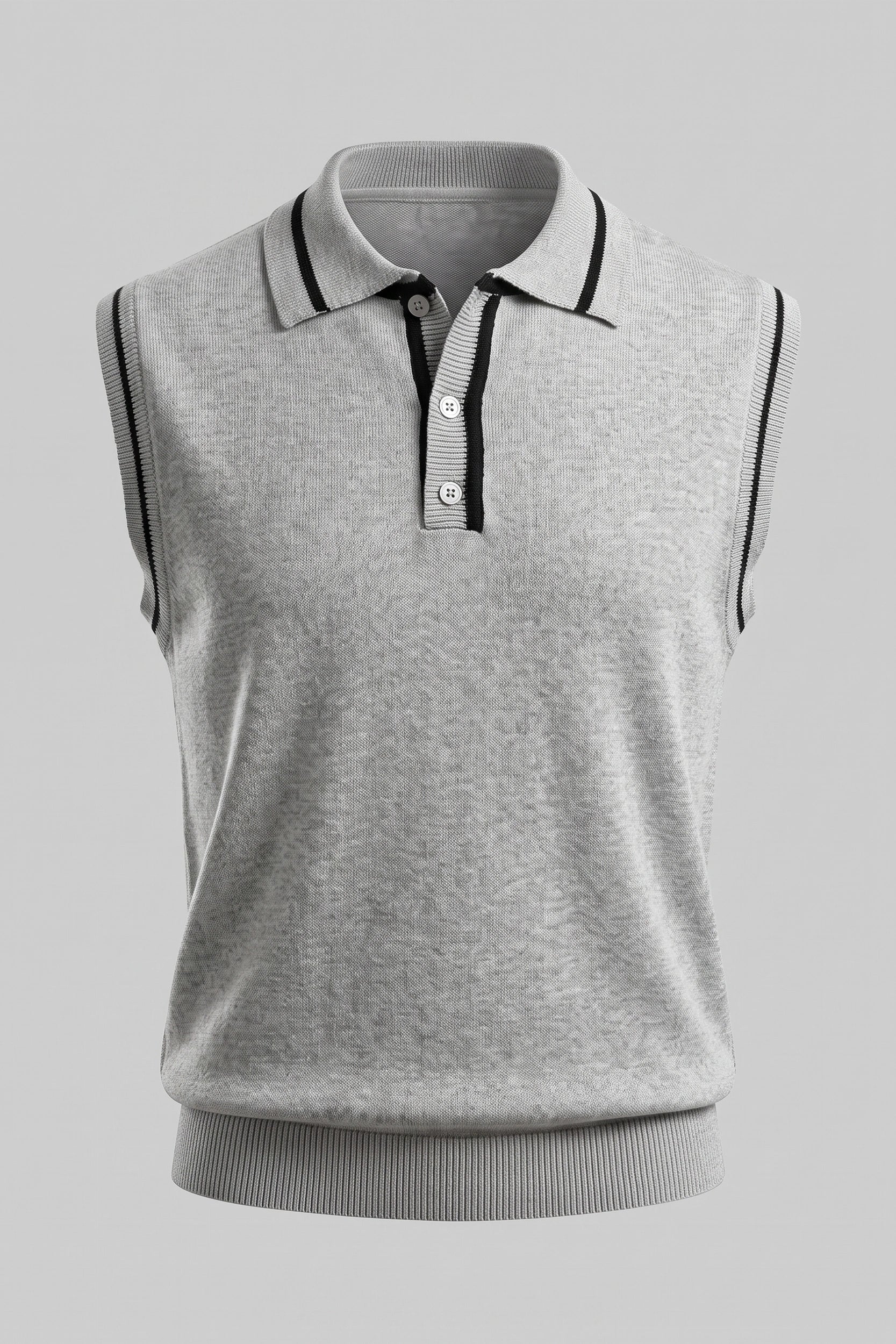 Ladies Sleeveless Knitted Polo Top Women Casual Shirt
