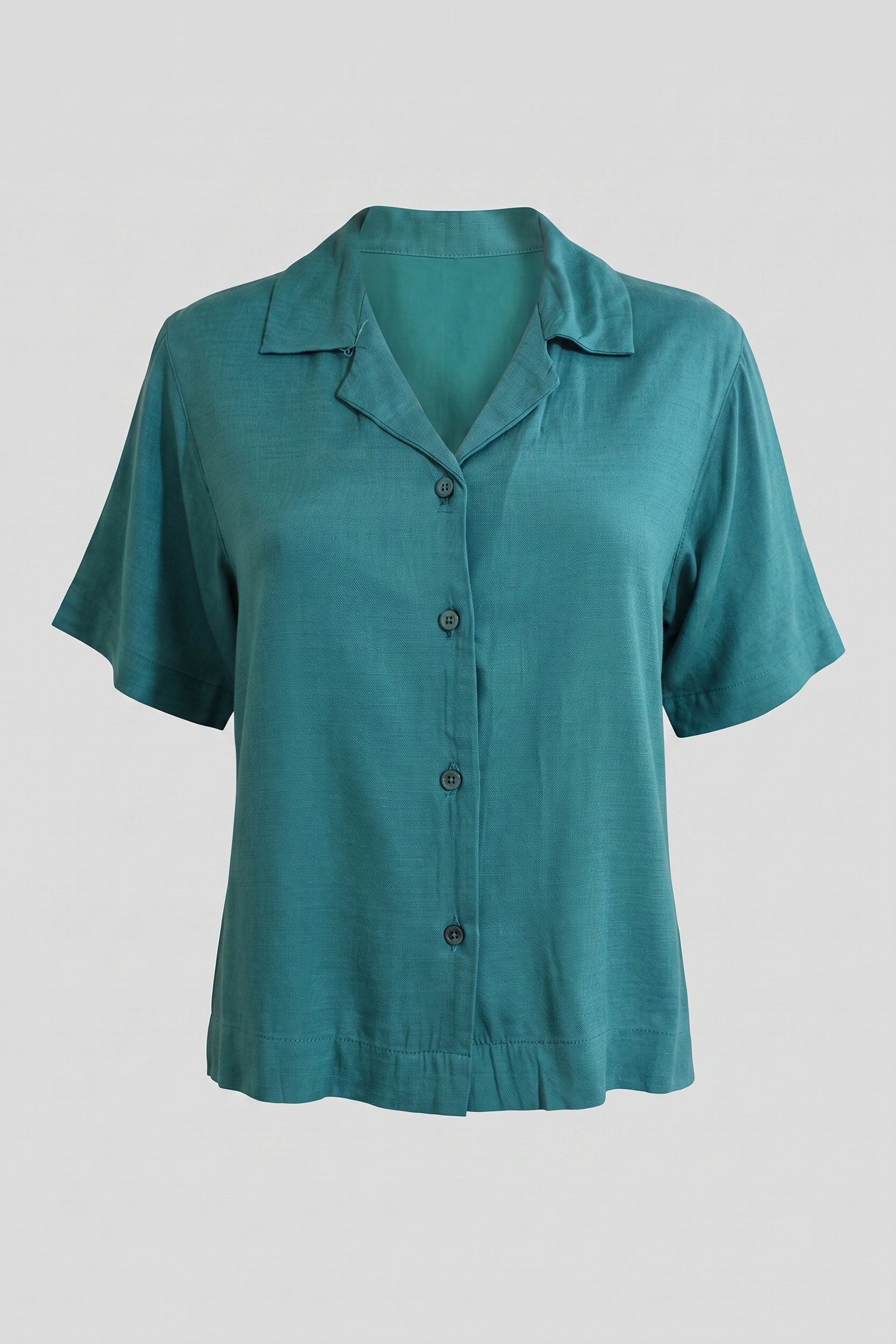 Ladies Soft Linen Polo Shirt Short Sleeve Women Top