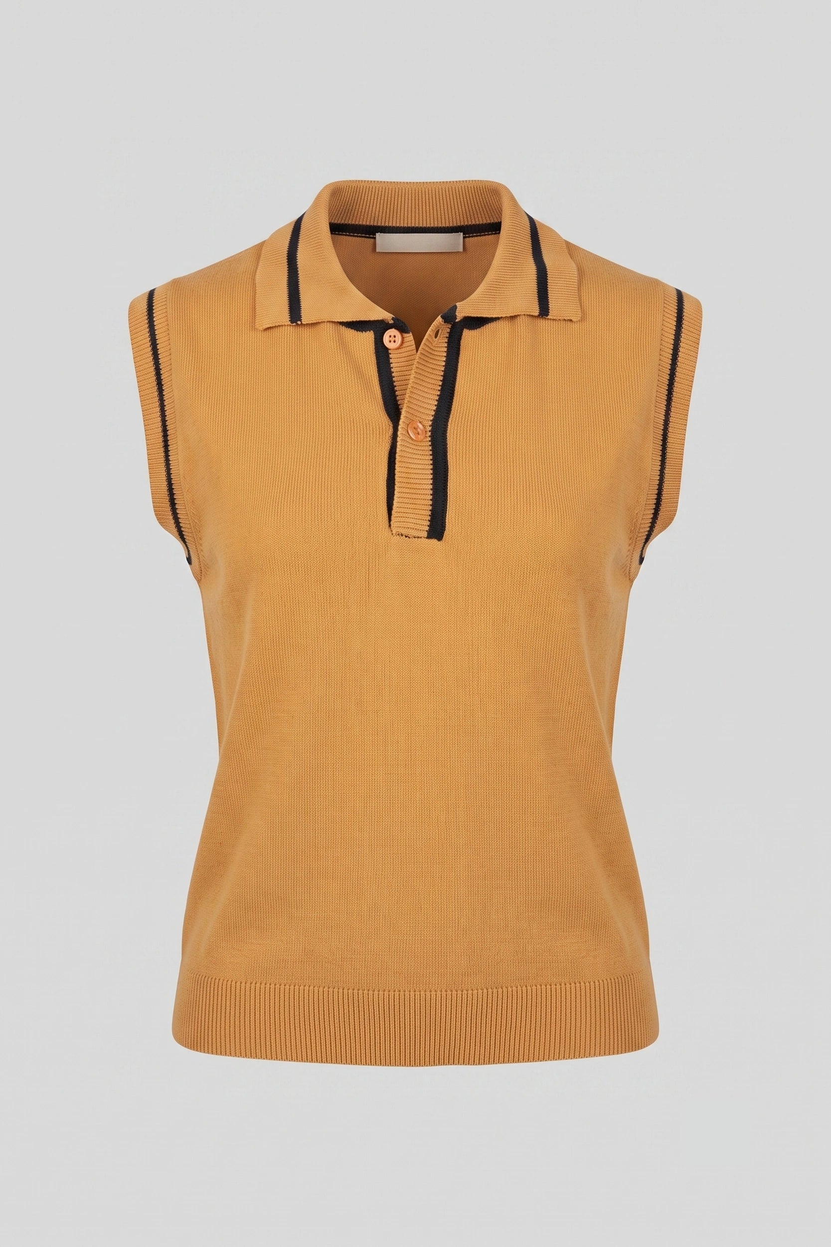 Ladies Sleeveless Knitted Polo Top - Casual Wear