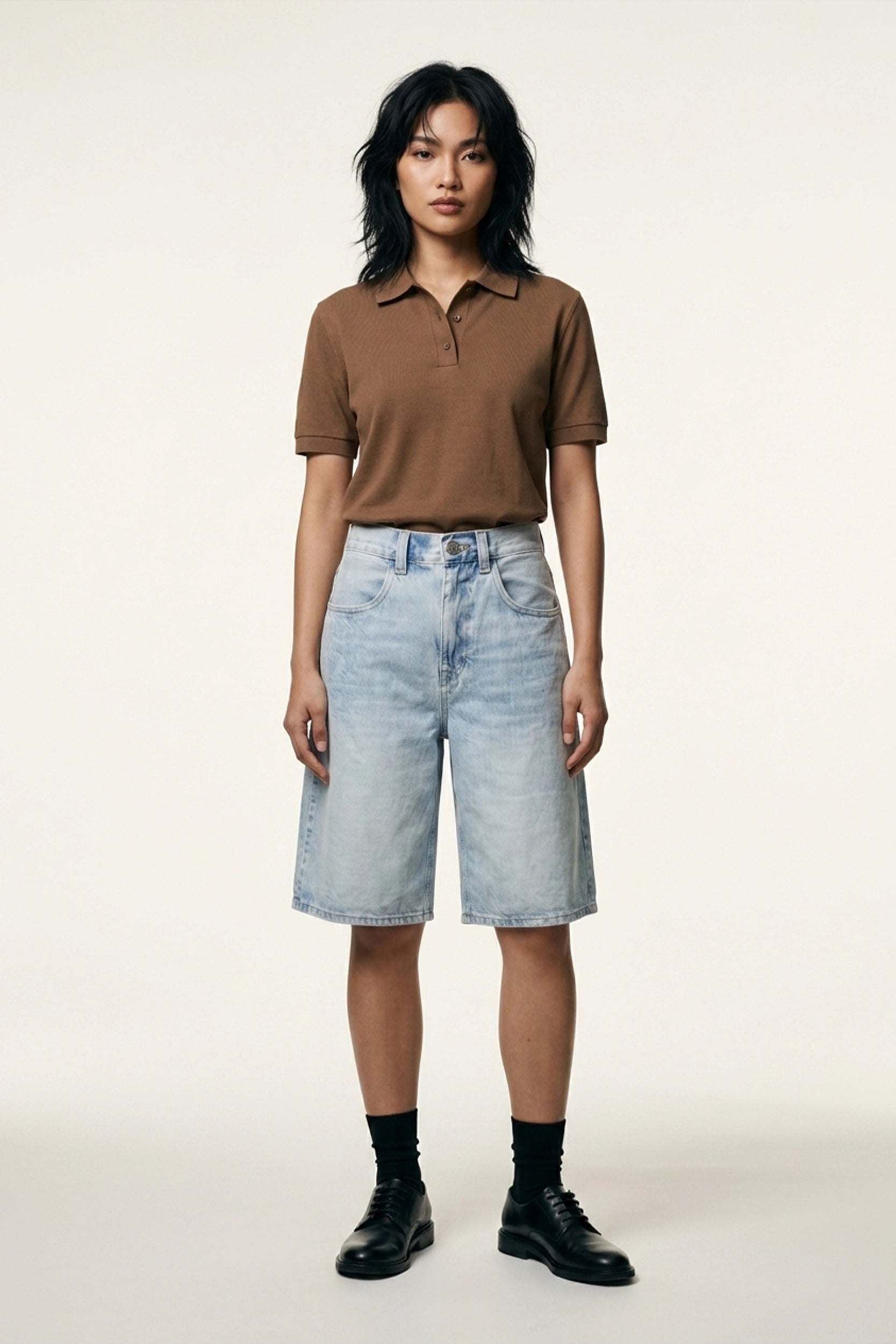 Ladies Denim Baggy Jorts Women Casual Denim Shorts