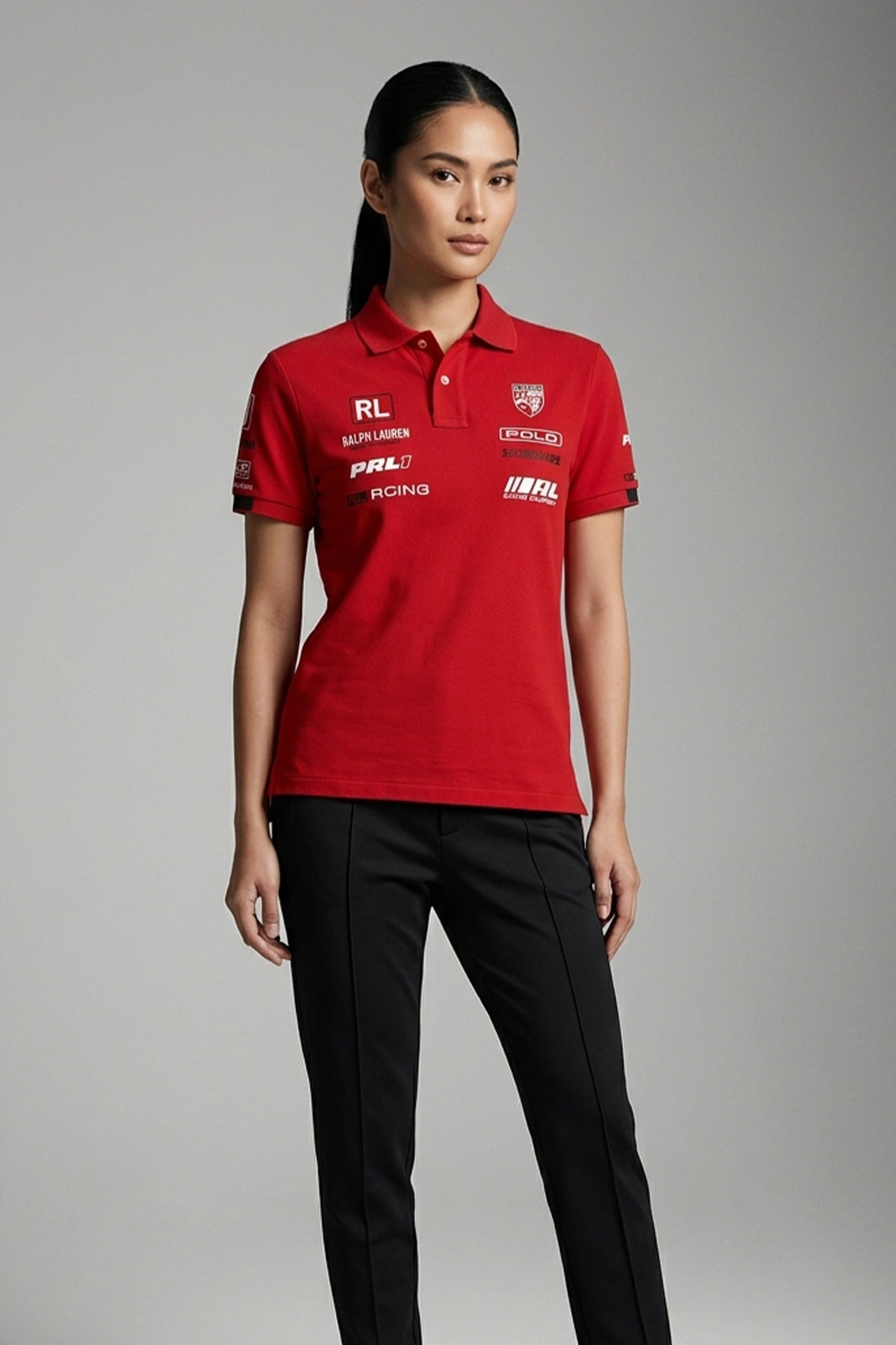 Racing Slim Fit Polo Shirt for Men - Sporty Casual Style