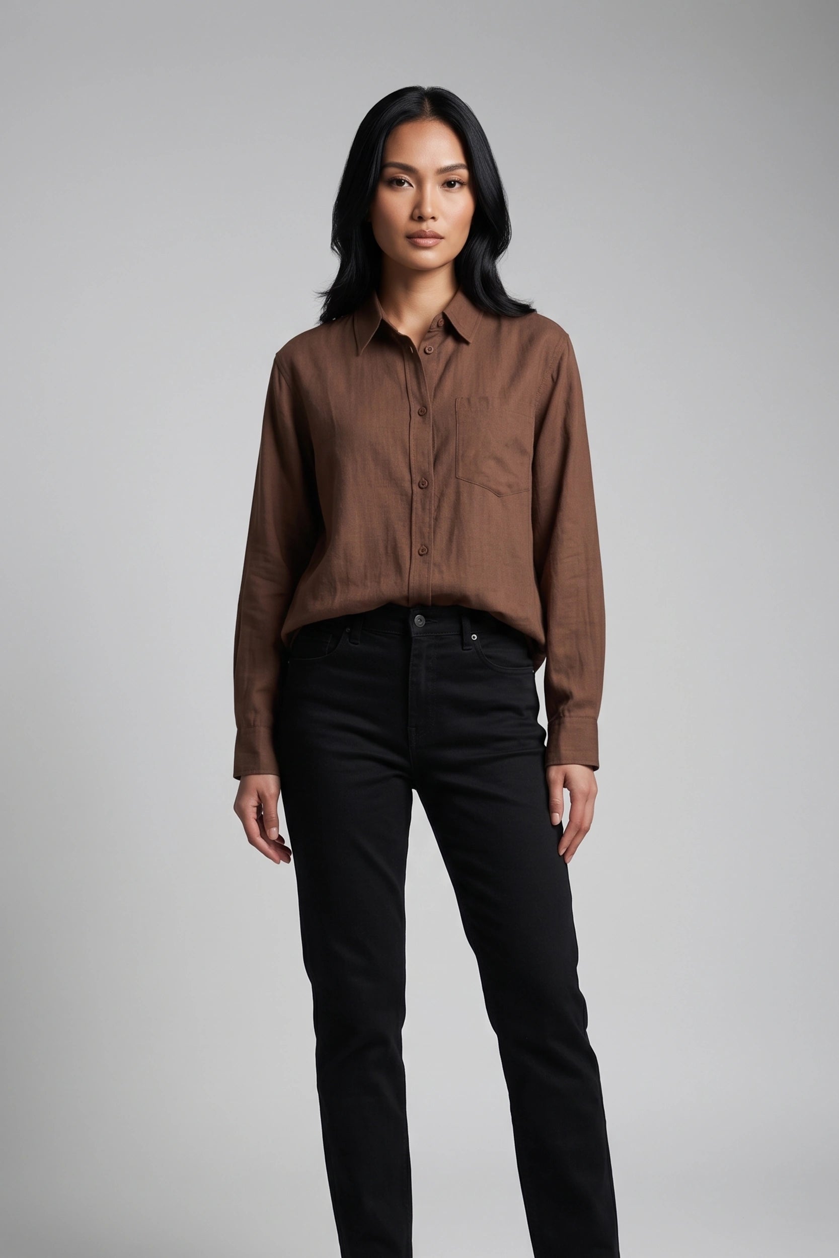 Regular Fit Longsleeve Shirt for Women - Casual Top