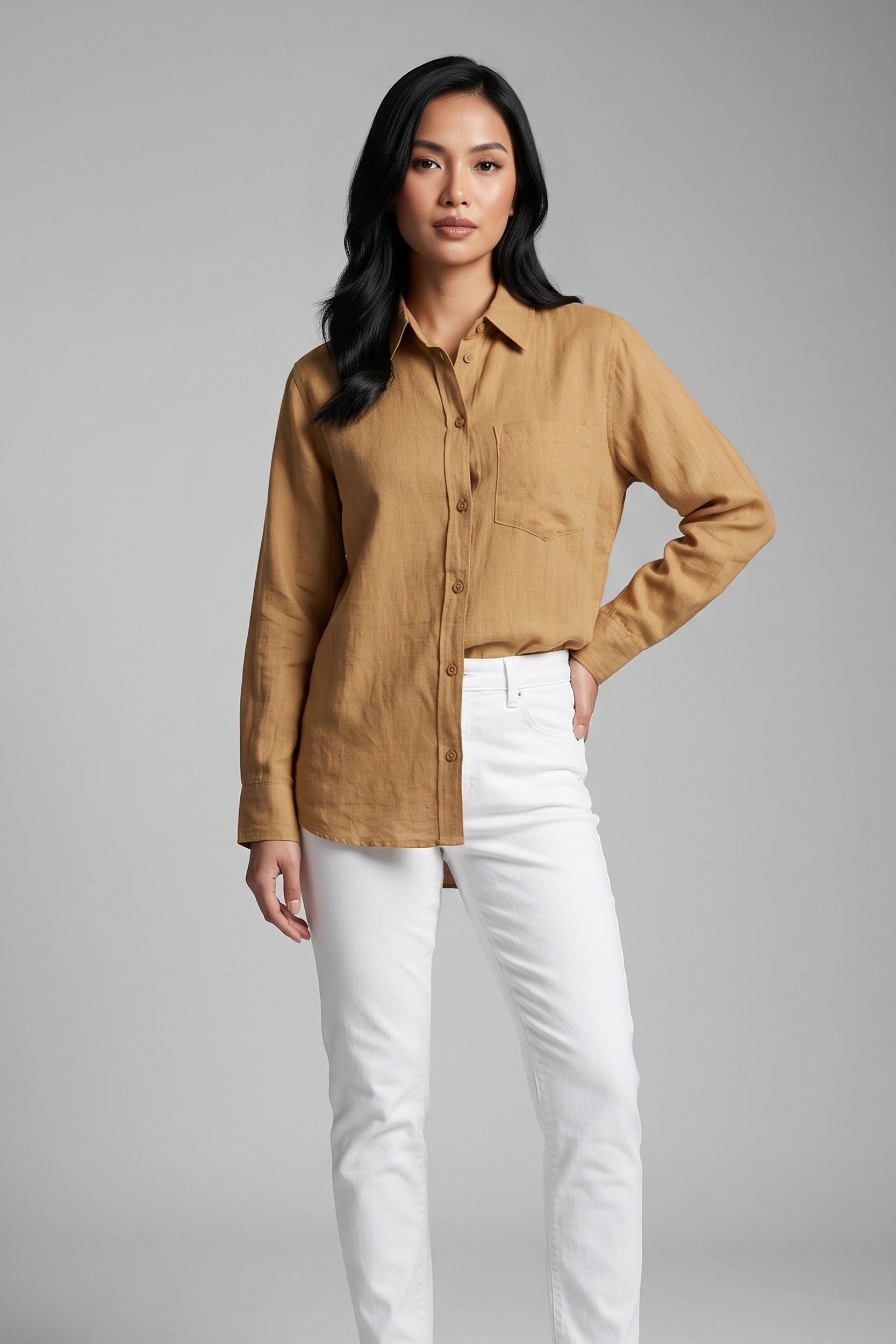 Regular Fit Longsleeve Shirt for Women - Casual Top