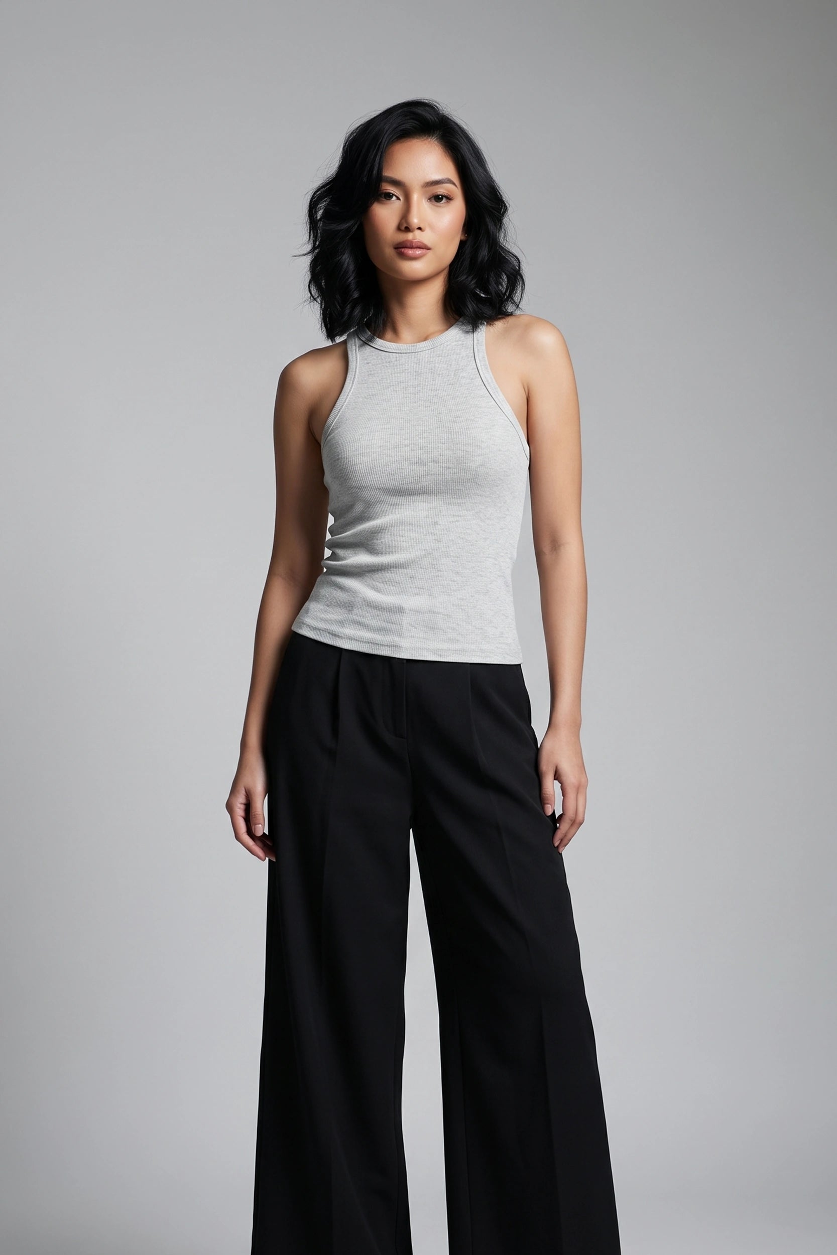 Rib Racer Tank Top for Women - Casual Everyday Wear
