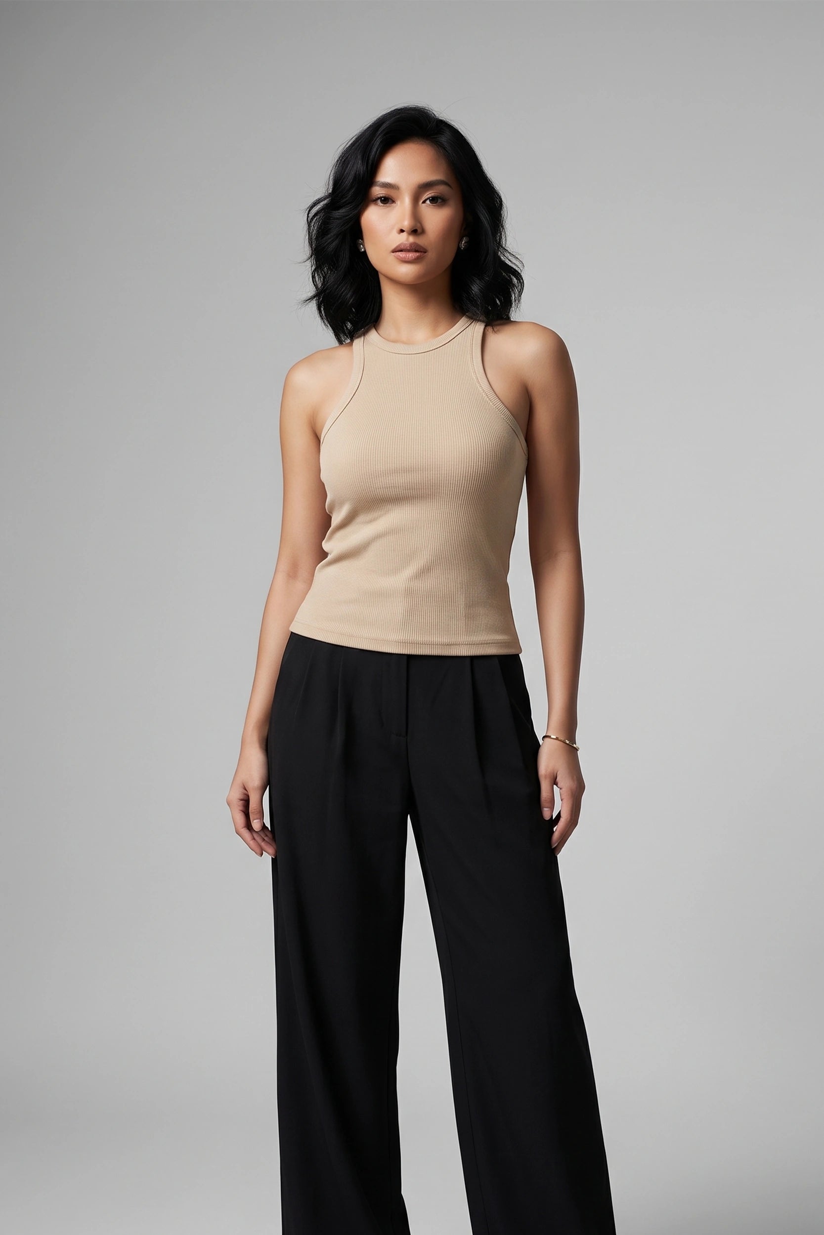 Rib Racer Tank Top for Women - Casual Everyday Wear