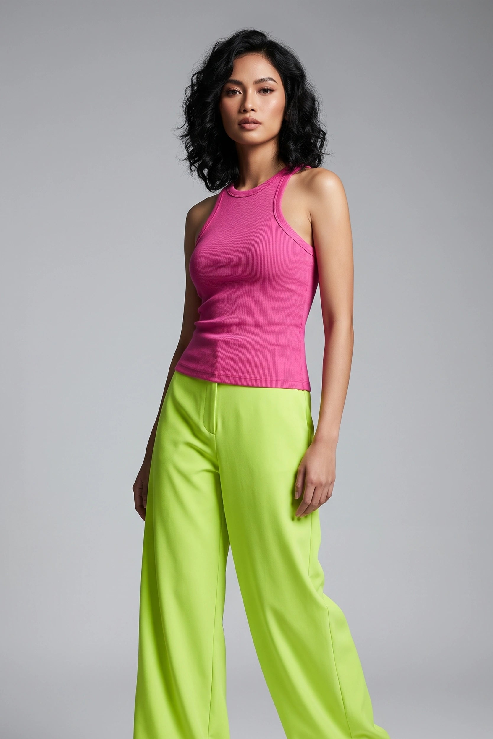 Rib Racer Tank Top for Women - Casual Everyday Wear